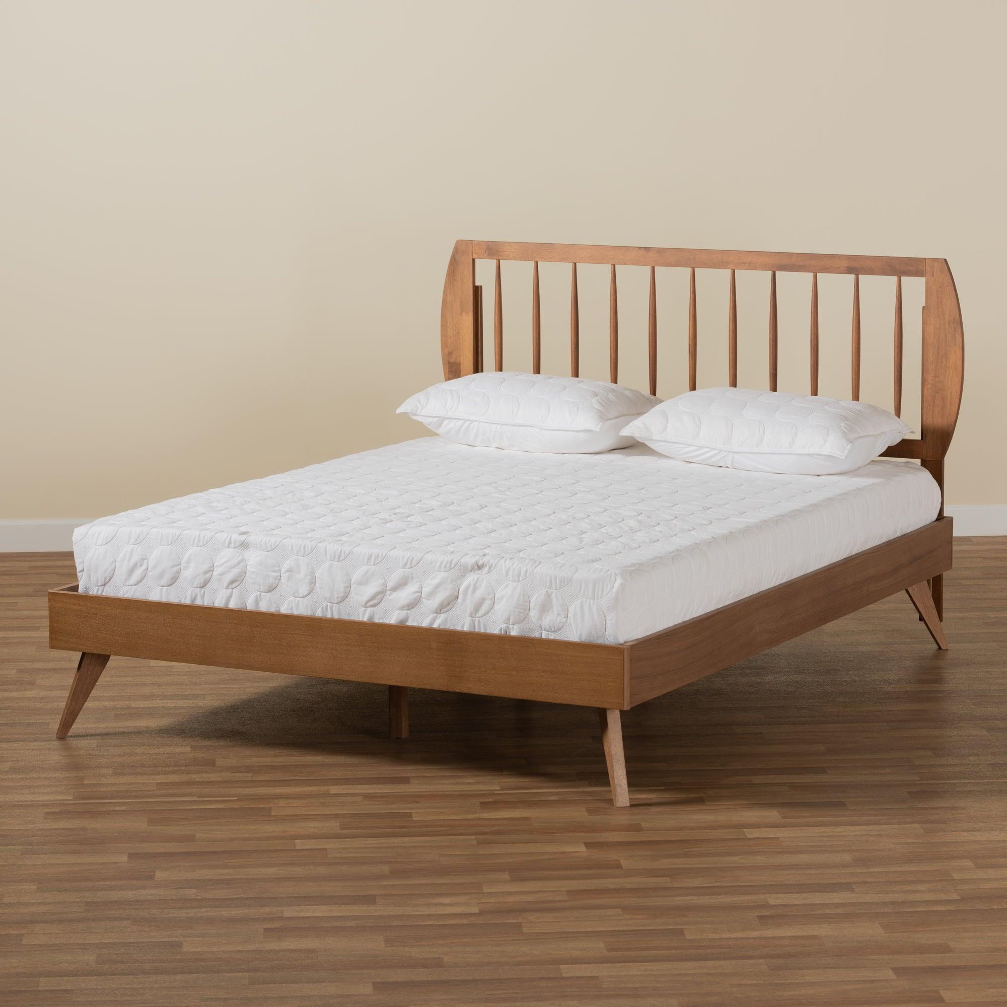 Emiko Modern and Contemporary Finished Wood Platform Bed