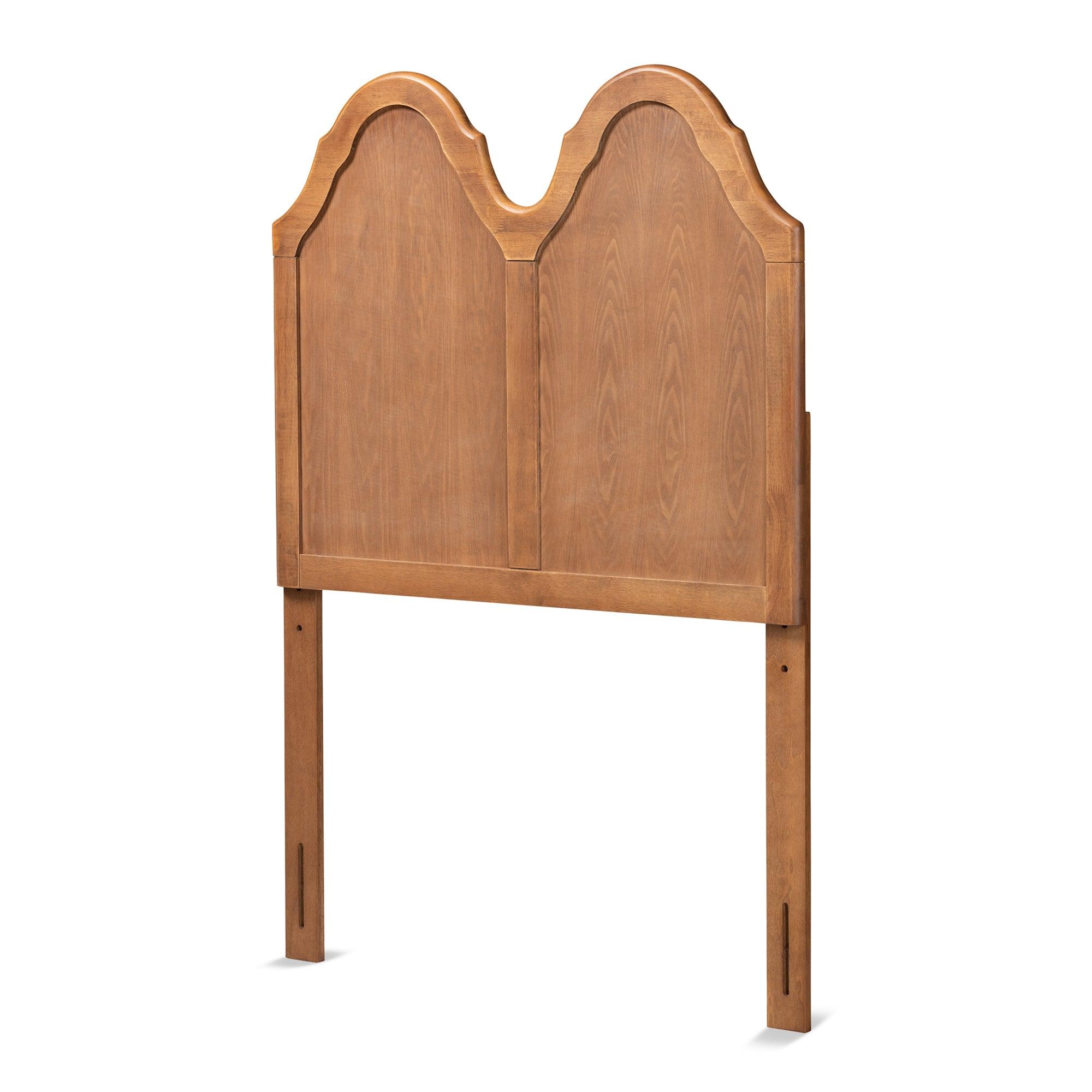 Tobin Vintage Classic and Traditional Ash Finished Wood Arched Headboard