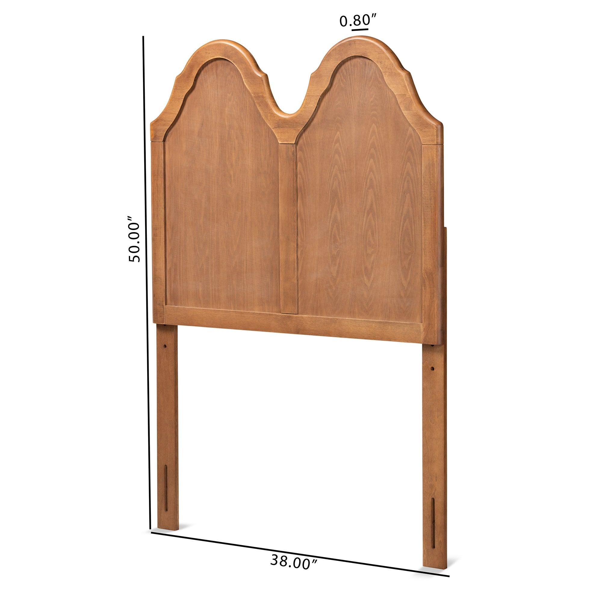 Tobin Vintage Classic and Traditional Ash Finished Wood Arched Headboard