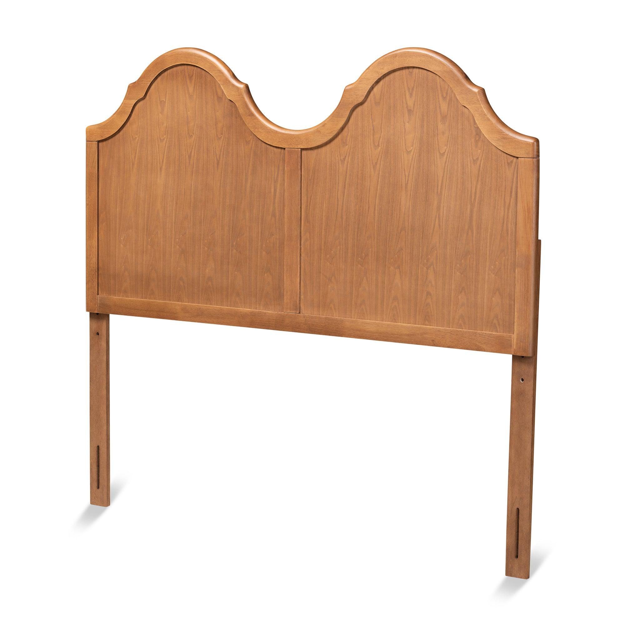 Tobin Vintage Classic and Traditional Ash Finished Wood Arched Headboard