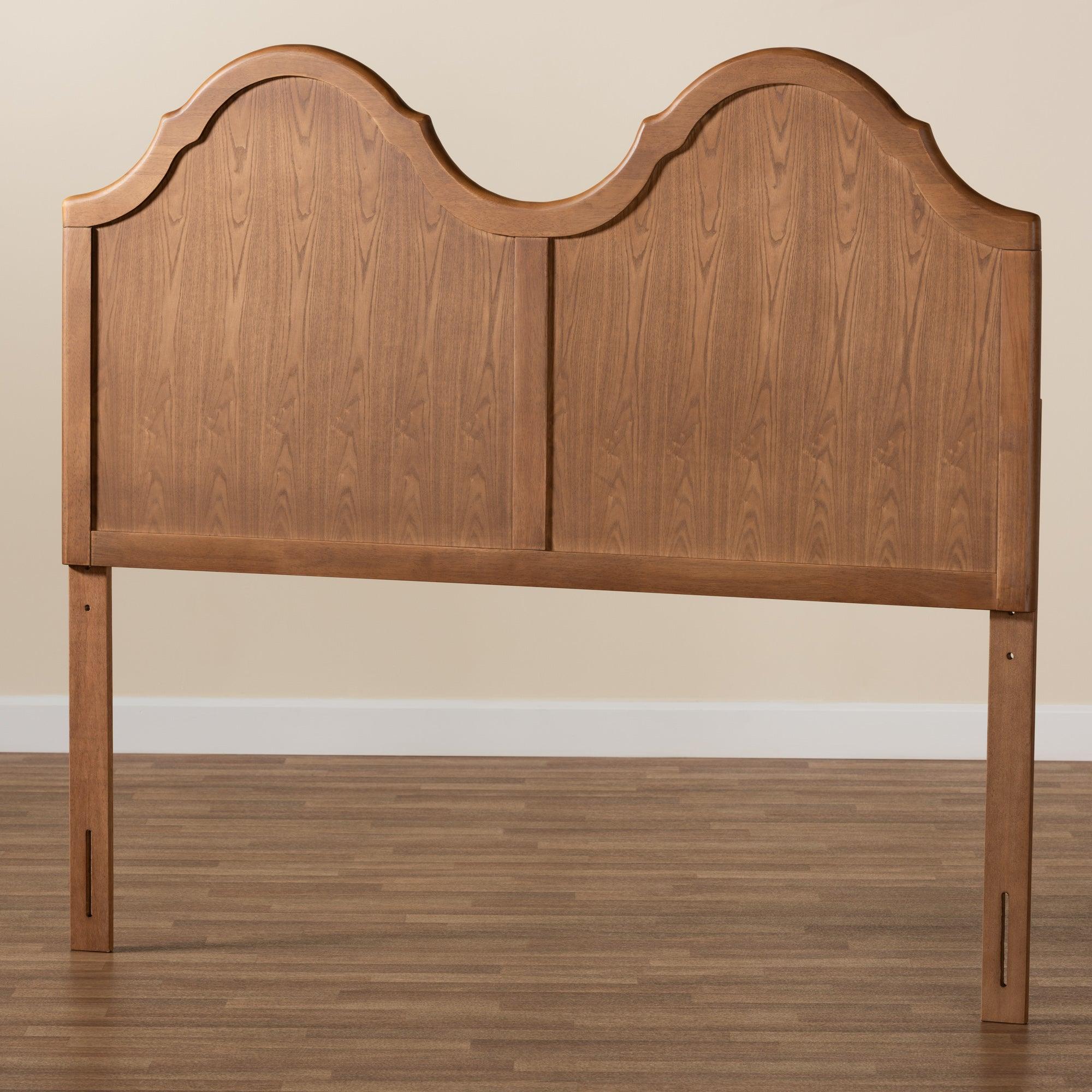 Tobin Vintage Classic and Traditional Ash Finished Wood Arched Headboard