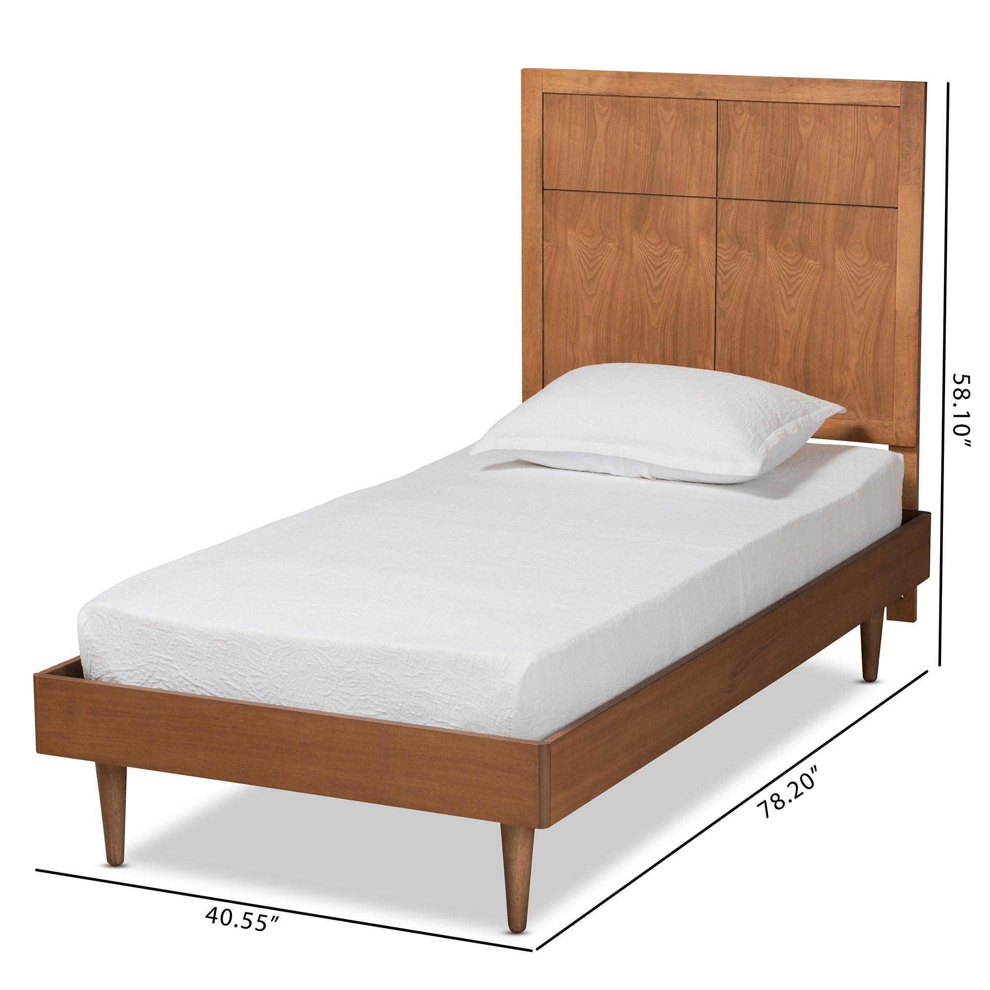 Rin Mid-Century Modern Finished Wood Platform Bed