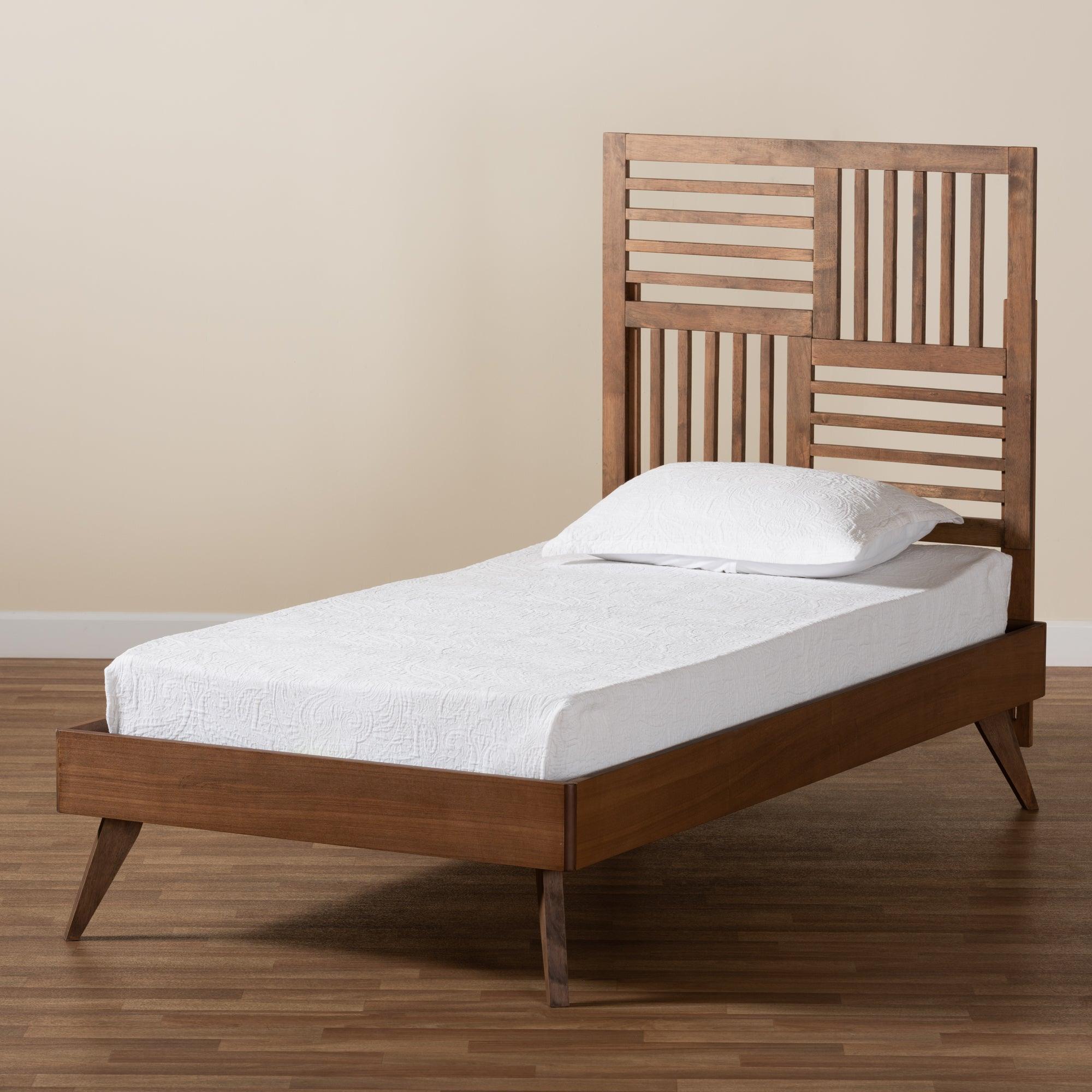 Gemma Mid-Century Modern Transitional Finished Wood Platform Bed