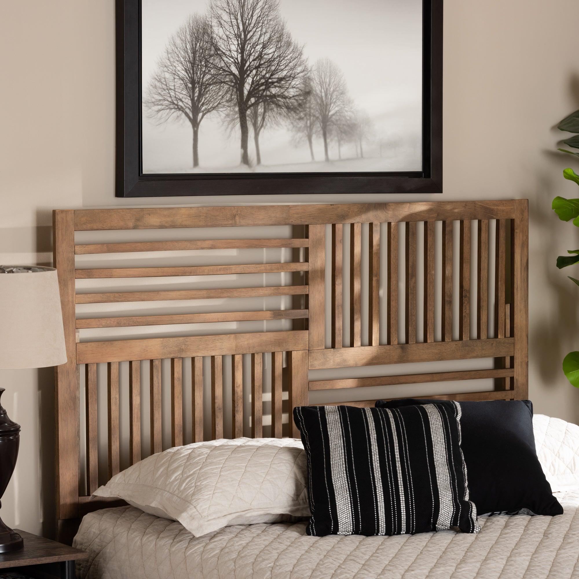 Adler Modern and Contemporary Transitional Ash Finished Wood Headboard