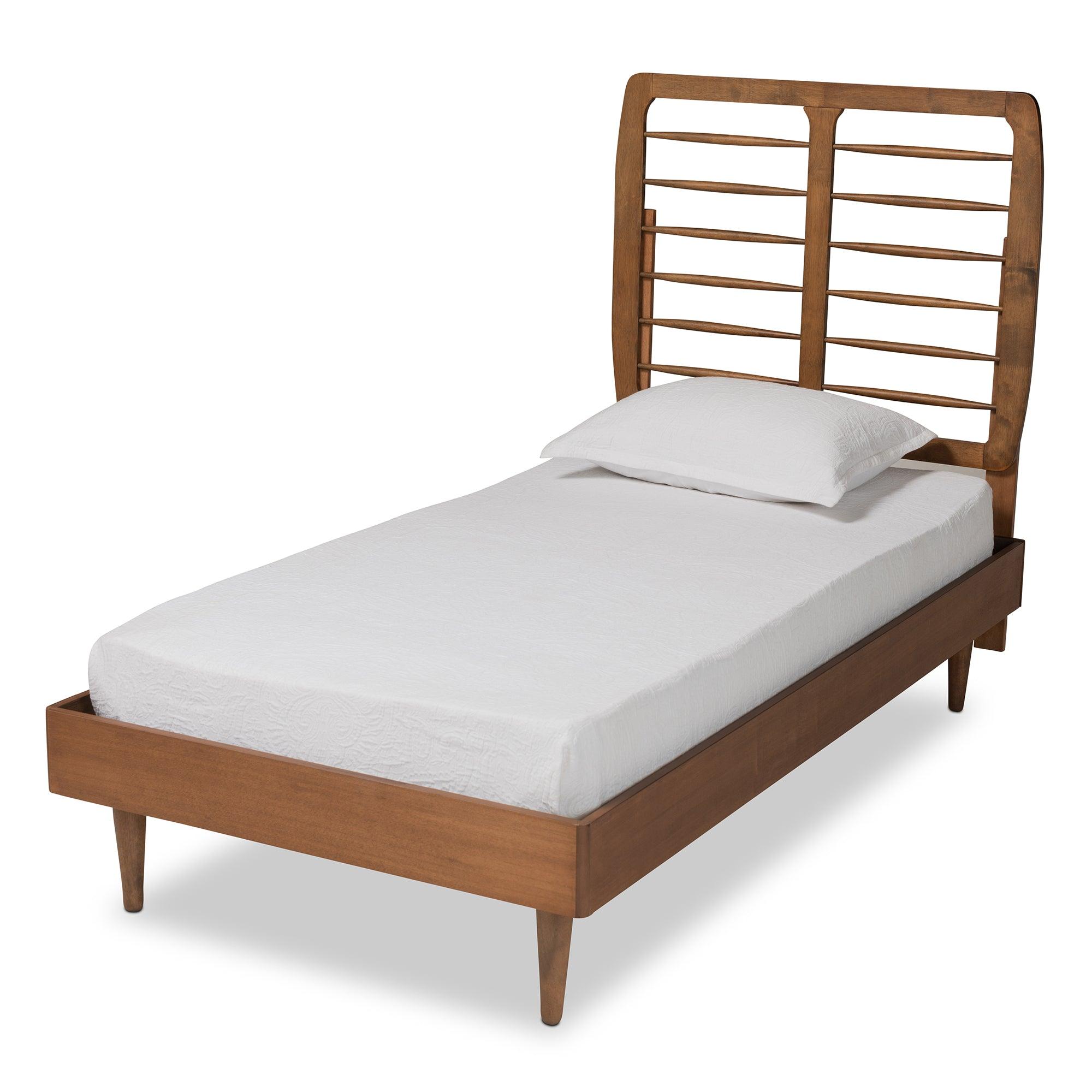 Rayna Mid-Century Modern Finished Wood Platform Bed