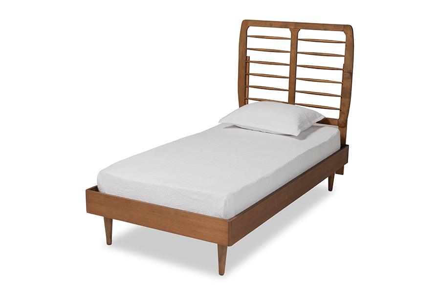 Rayna Mid-Century Modern Finished Wood Platform Bed