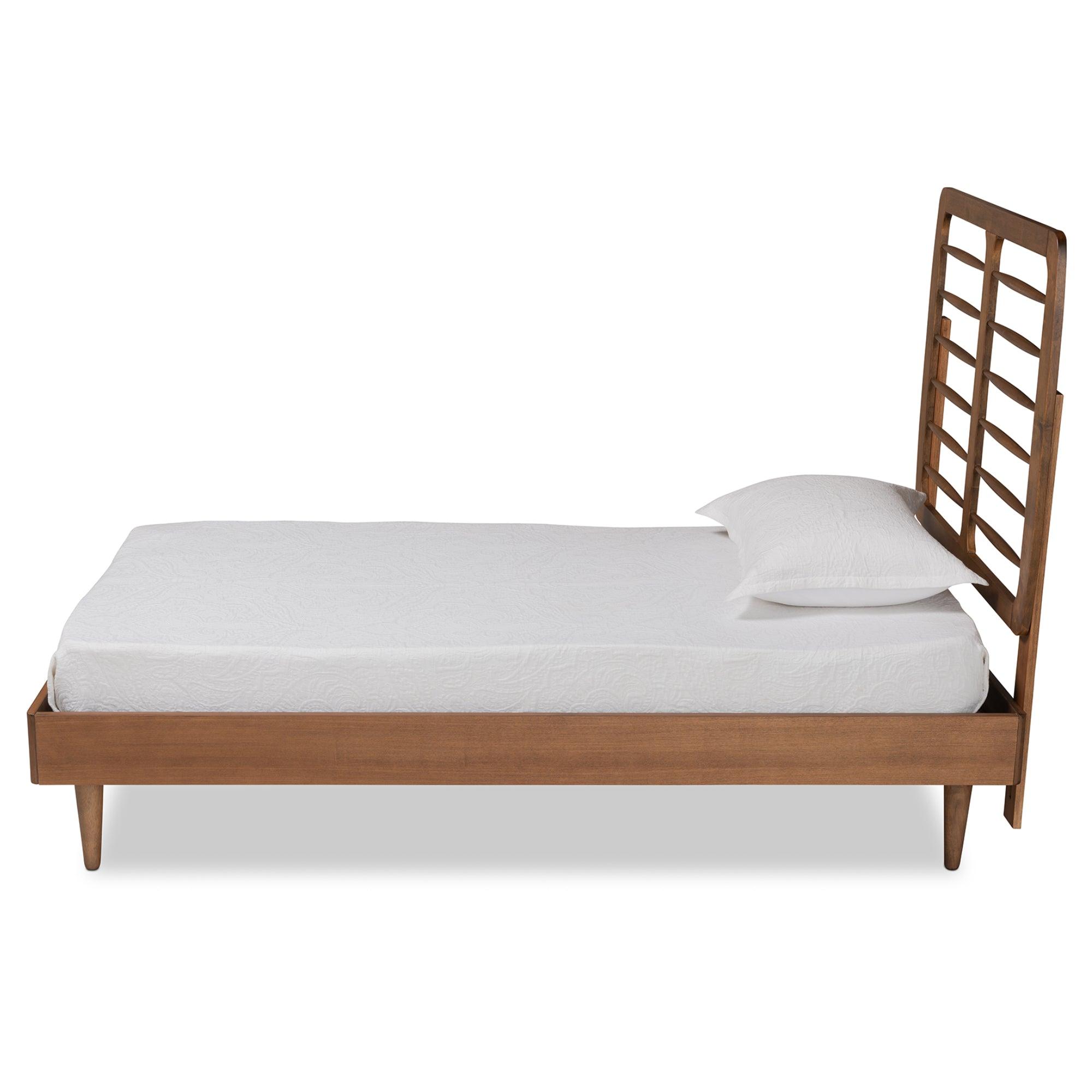 Rayna Mid-Century Modern Finished Wood Platform Bed