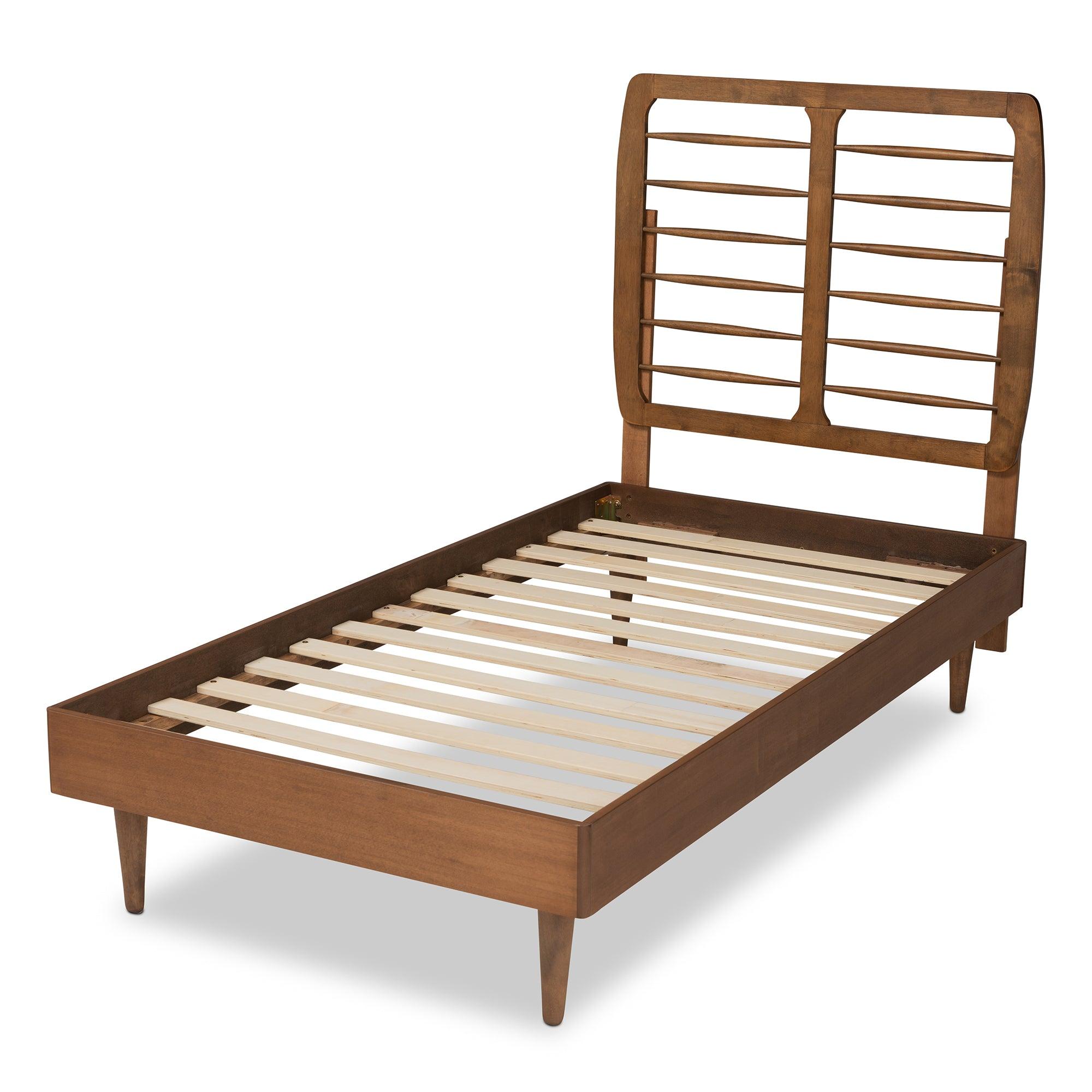 Rayna Mid-Century Modern Finished Wood Platform Bed