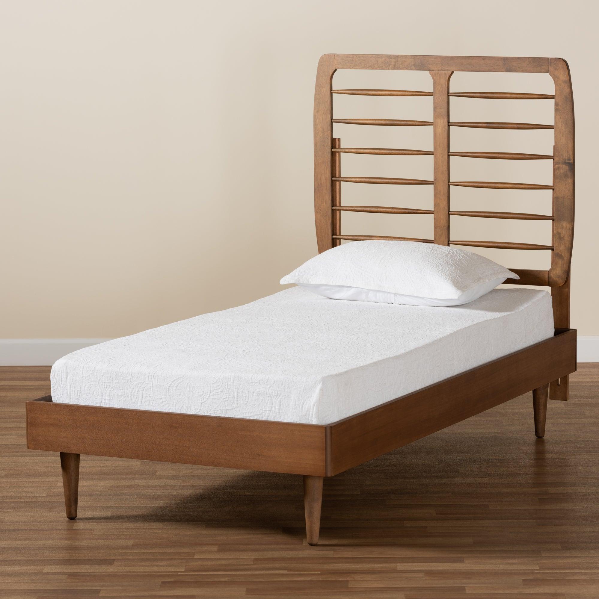 Rayna Mid-Century Modern Finished Wood Platform Bed