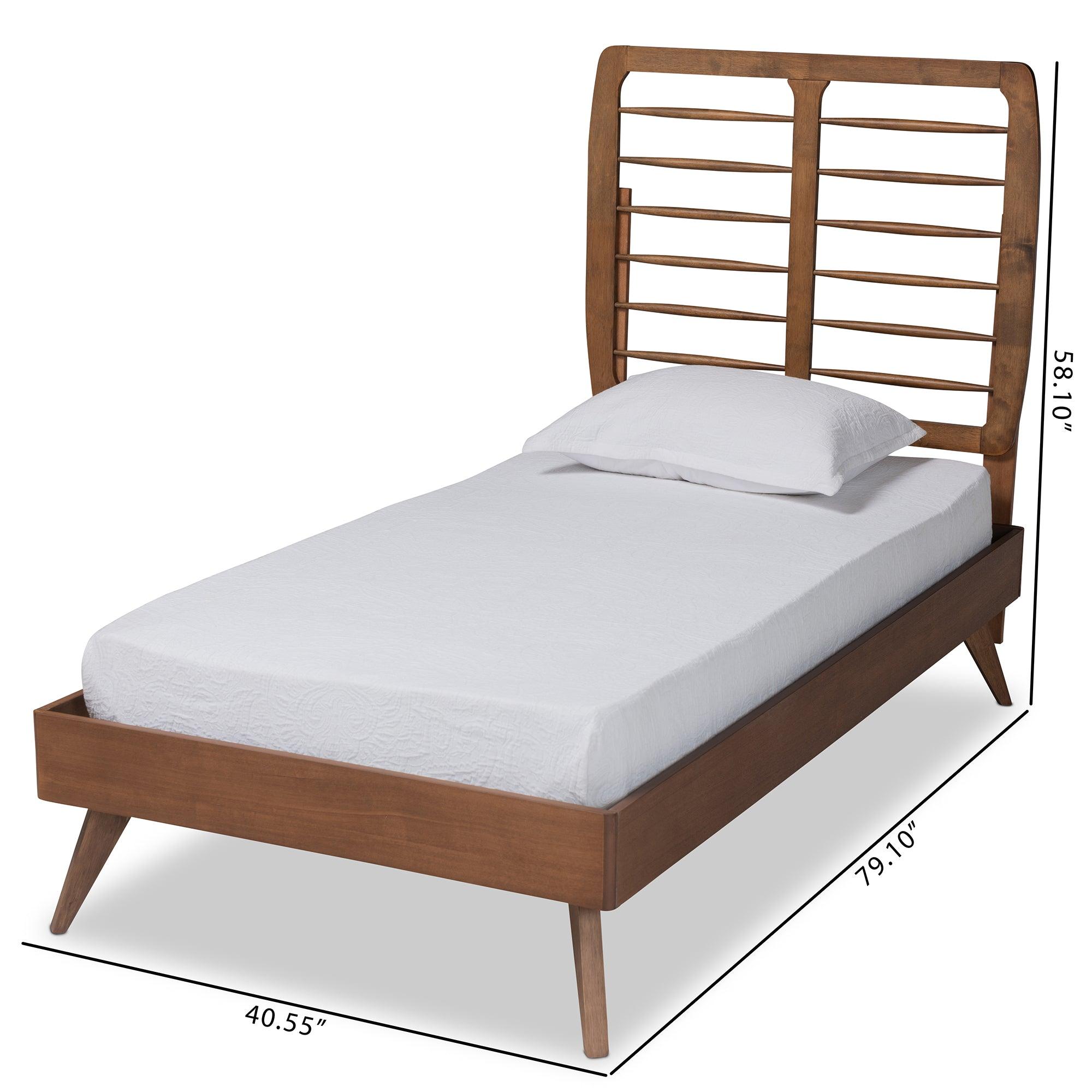 Yana Mid-Century Modern Finished Wood Platform Bed