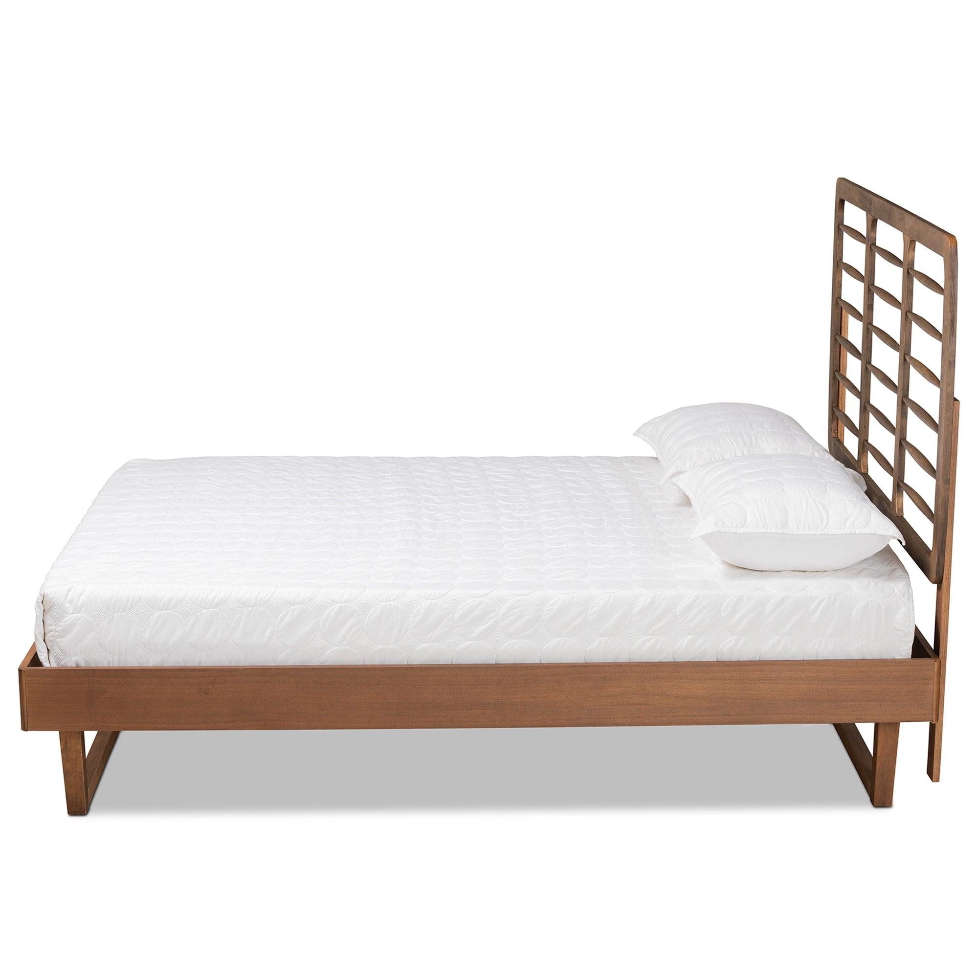 Lucie Modern and Contemporary Finished Wood Platform Bed