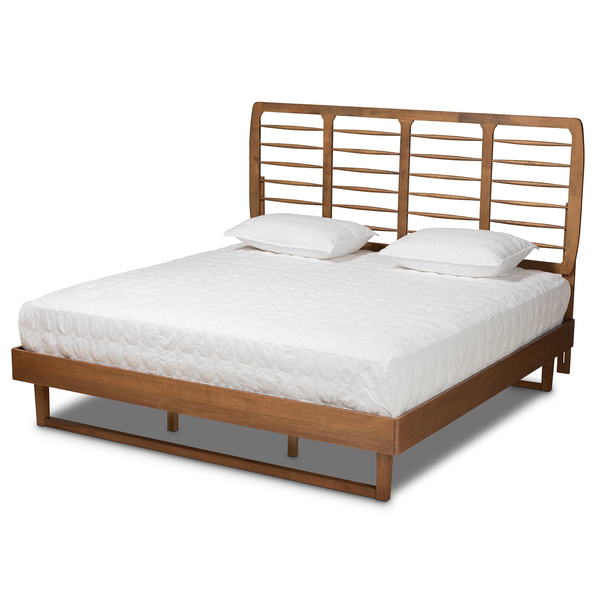 Lucie Modern and Contemporary Finished Wood Platform Bed