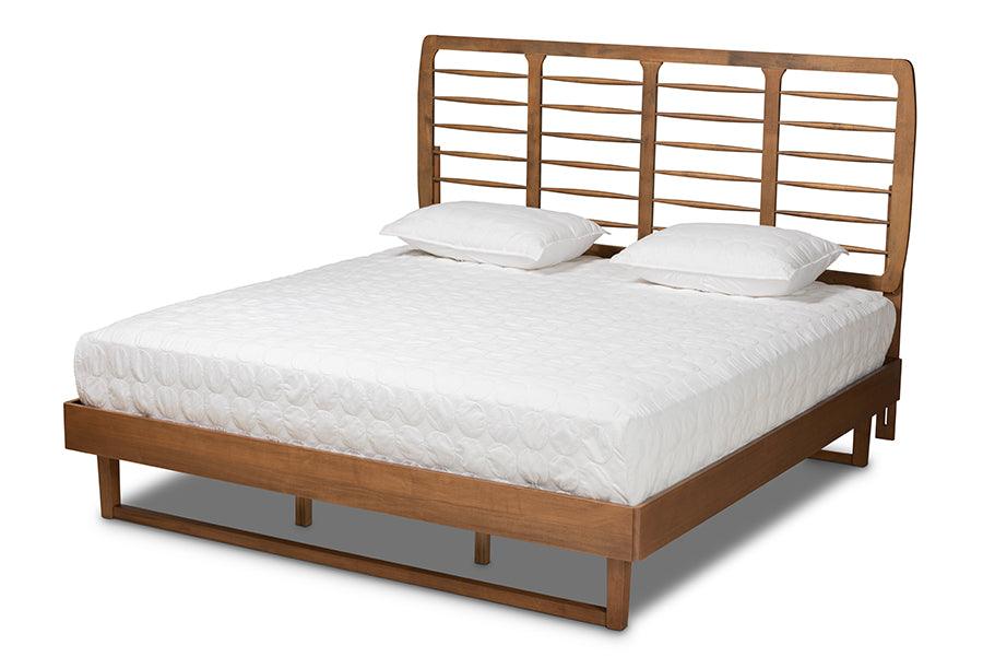 Lucie Modern and Contemporary Finished Wood Platform Bed