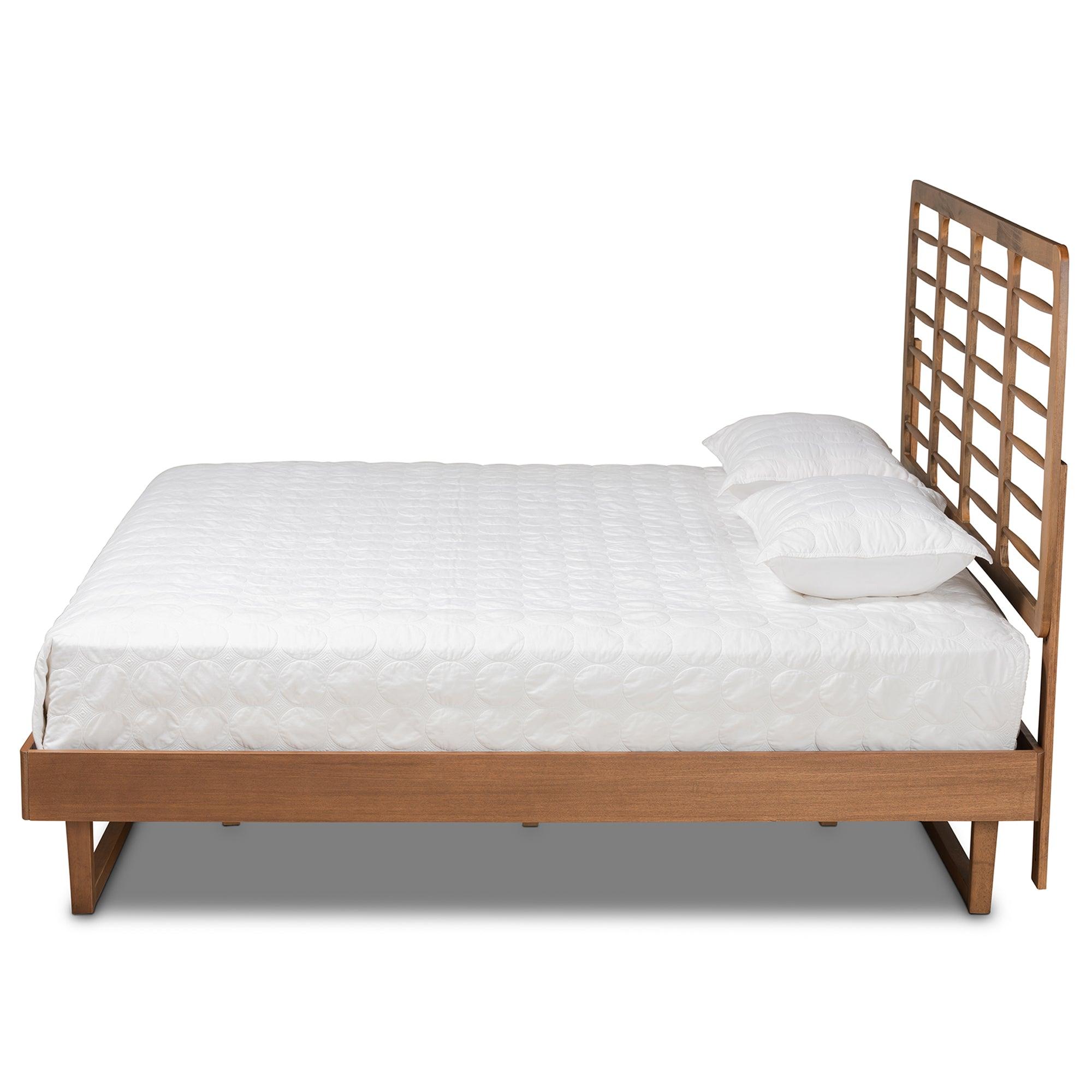 Lucie Modern and Contemporary Finished Wood Platform Bed