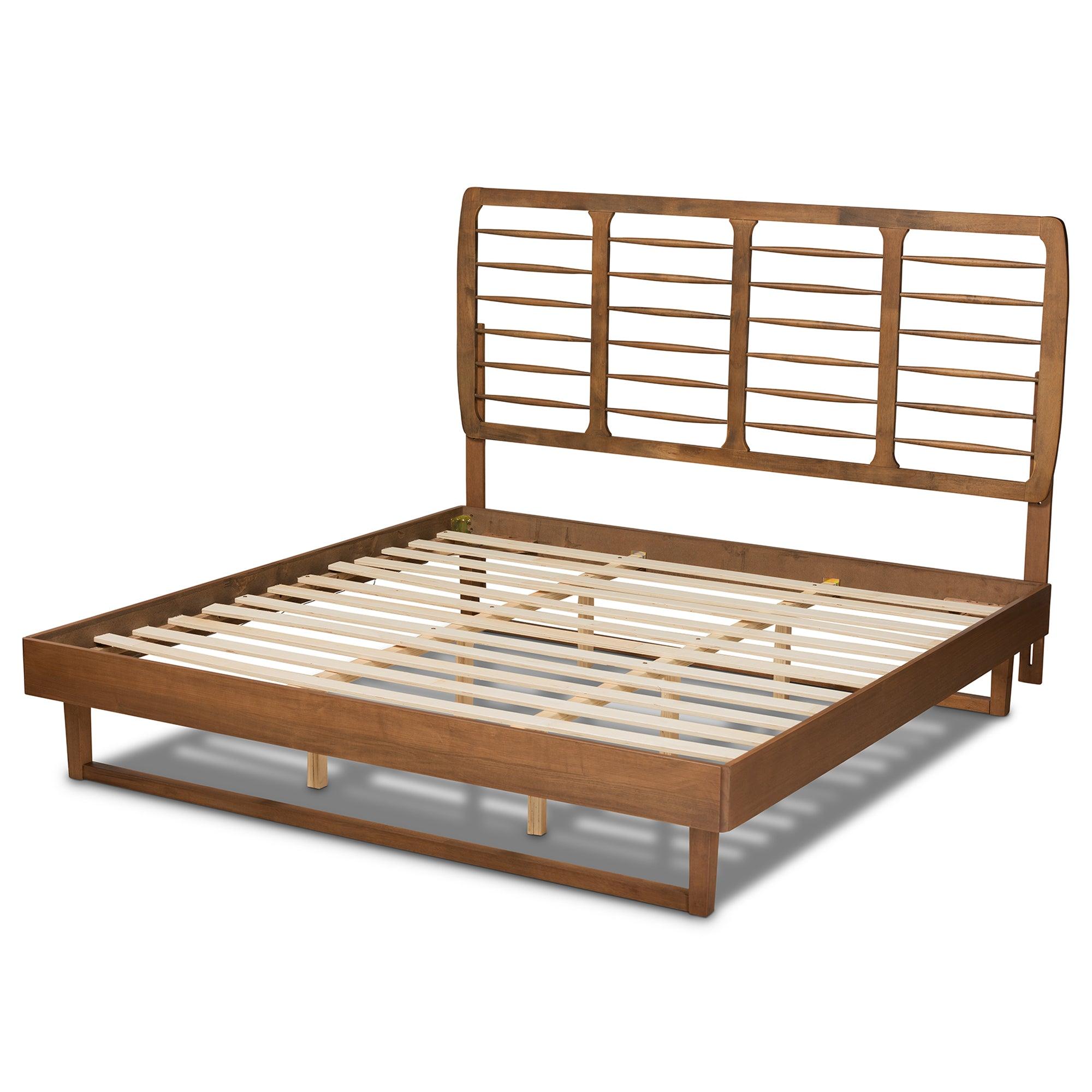 Lucie Modern and Contemporary Finished Wood Platform Bed