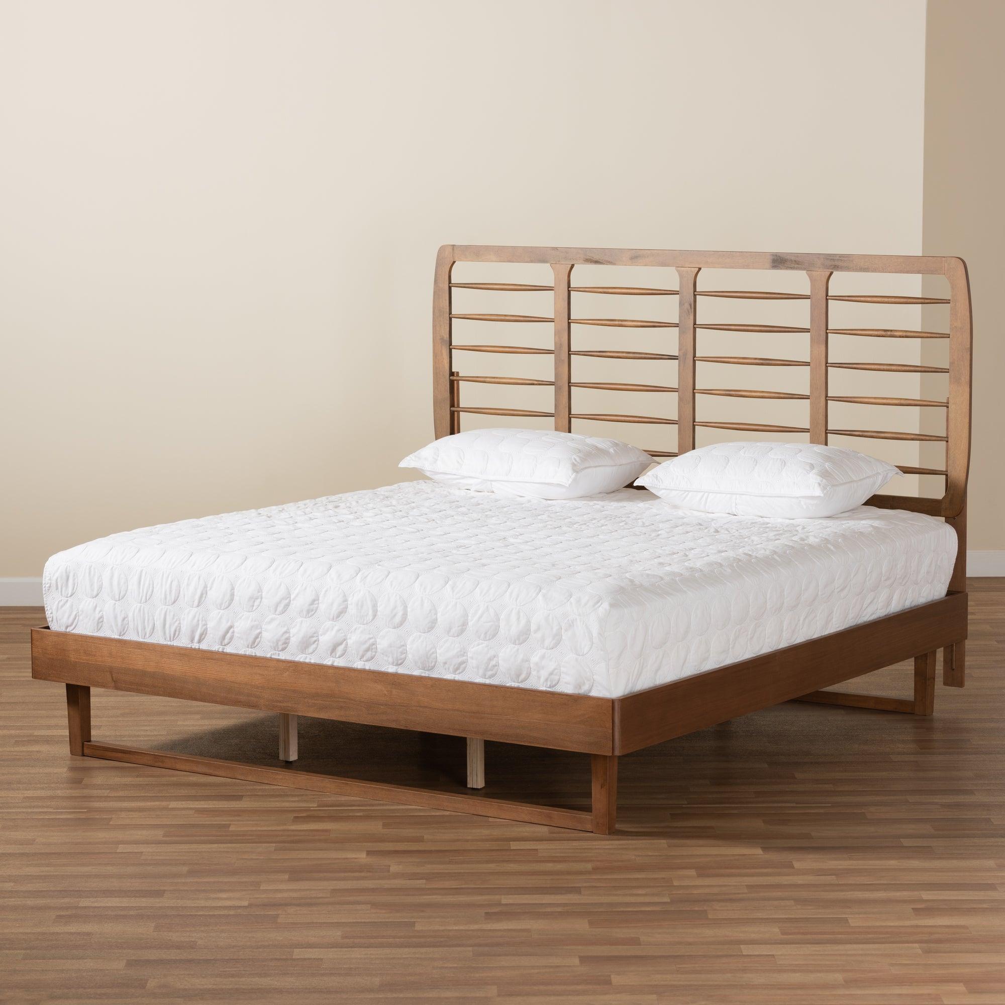 Lucie Modern and Contemporary Finished Wood Platform Bed