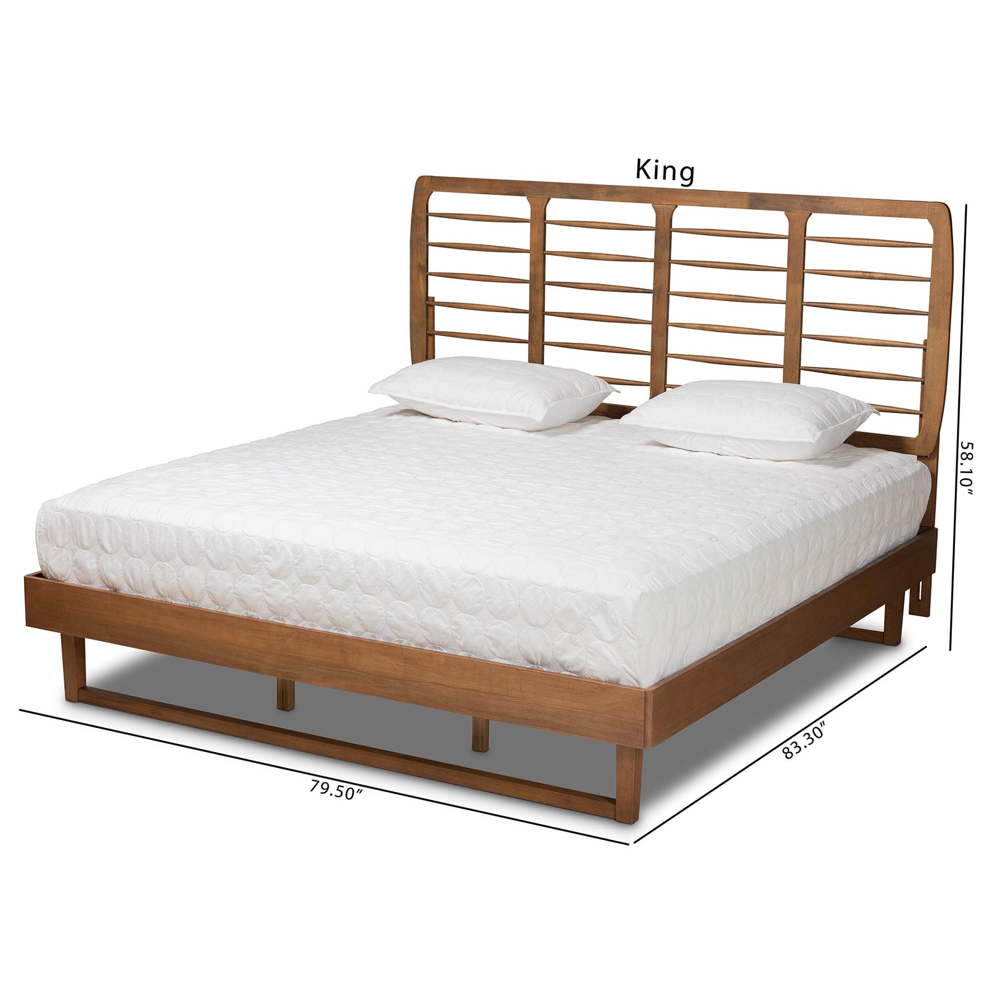 Lucie Modern and Contemporary Finished Wood Platform Bed