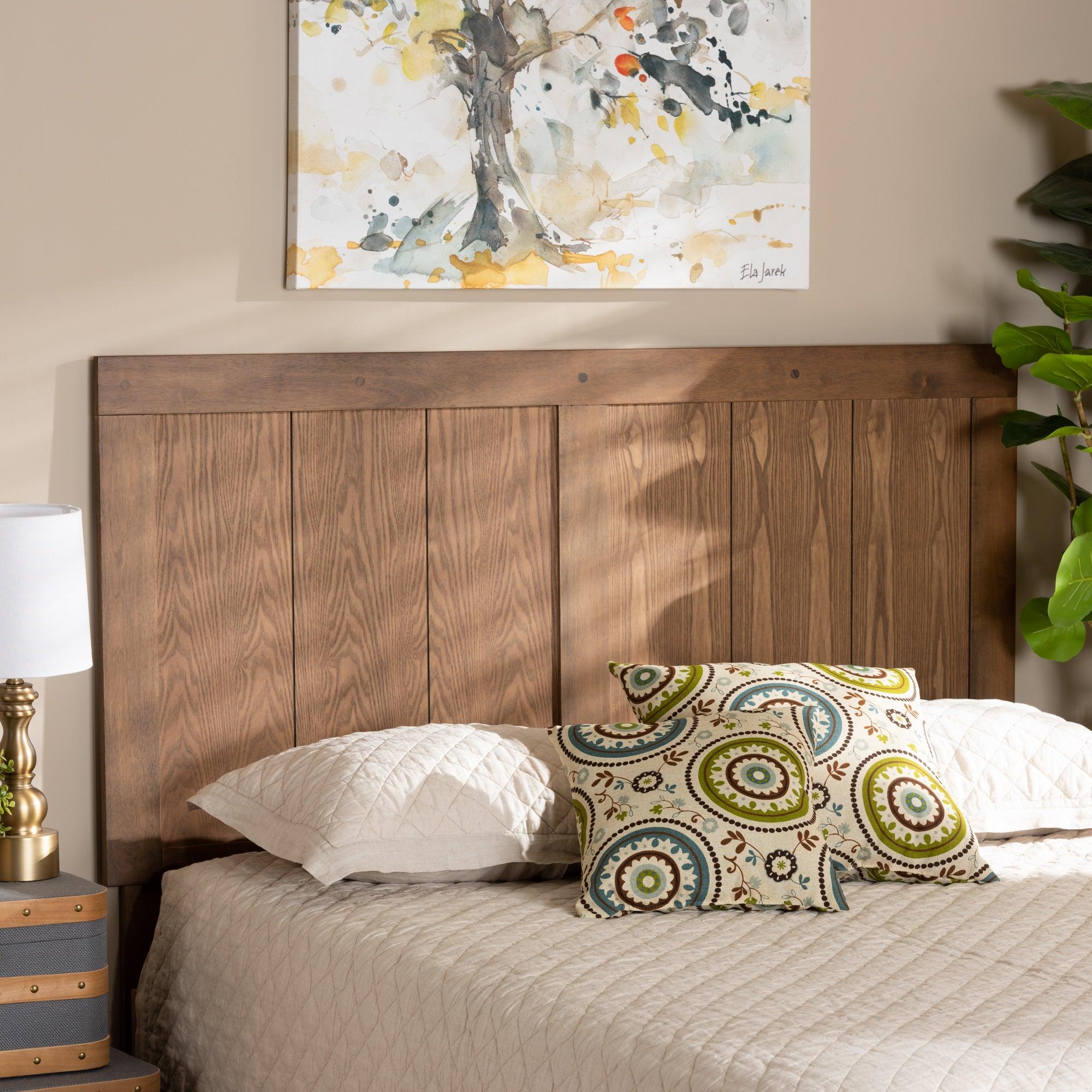 Patwin Modern and Contemporary Transitional Ash Finished Wood Headboard