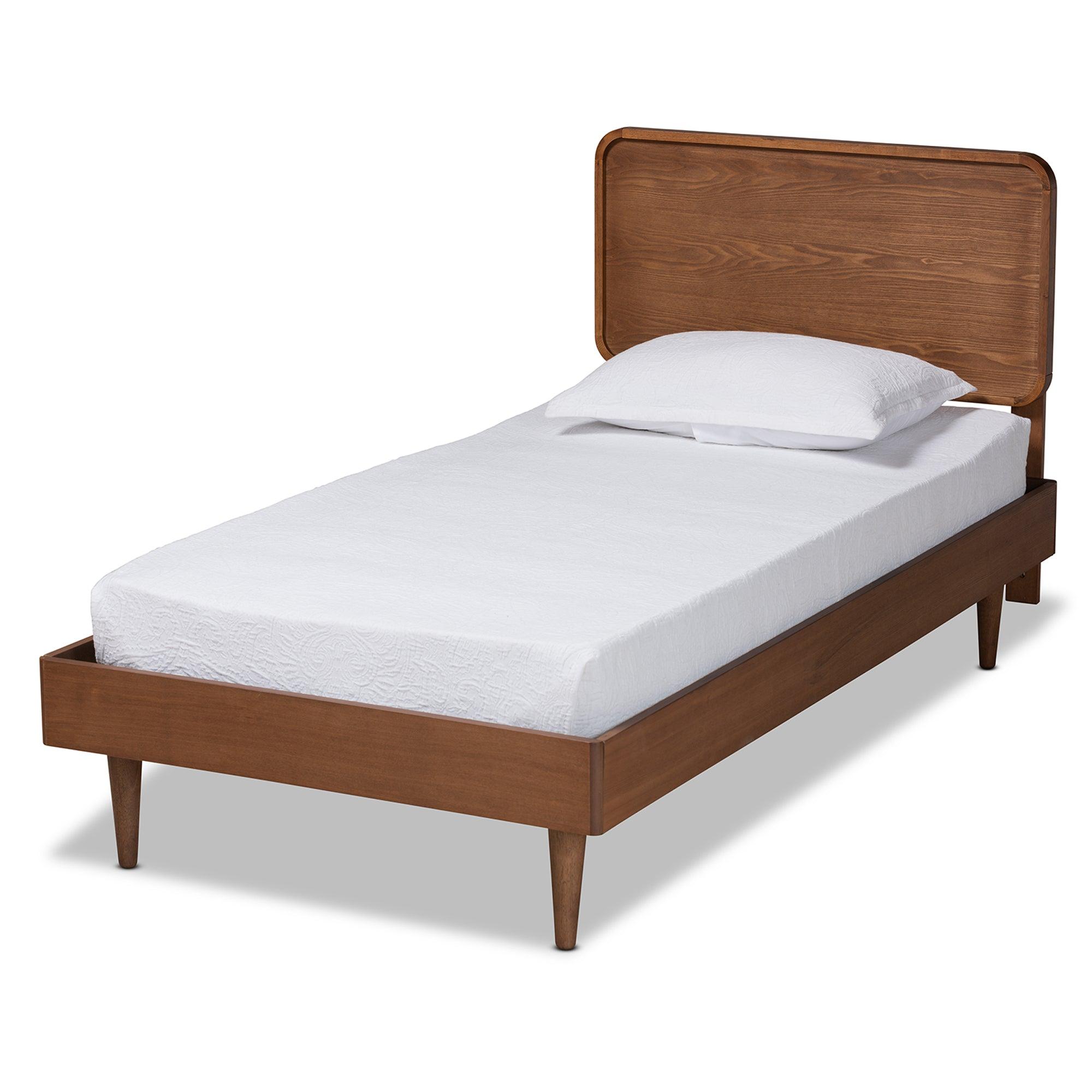 Gisa Mid-Century Modern Transitional Finished Wood Platform Bed