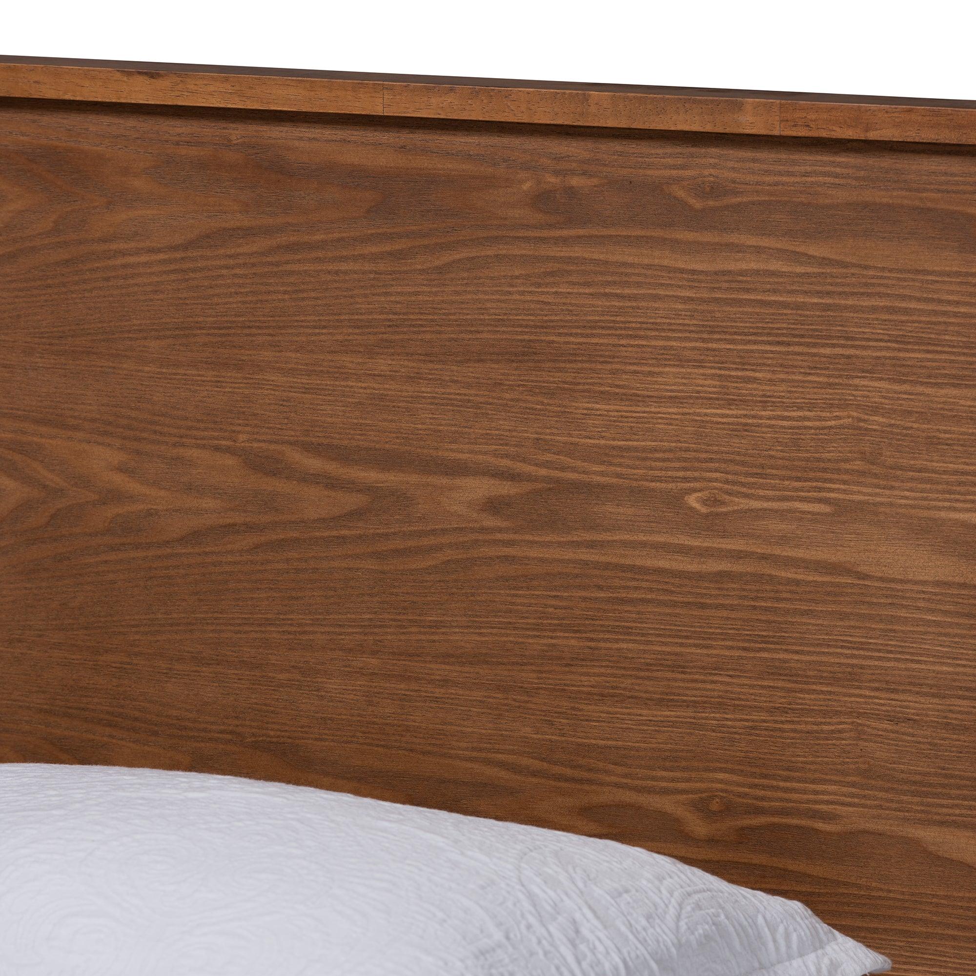 Gisa Mid-Century Modern Transitional Finished Wood Platform Bed