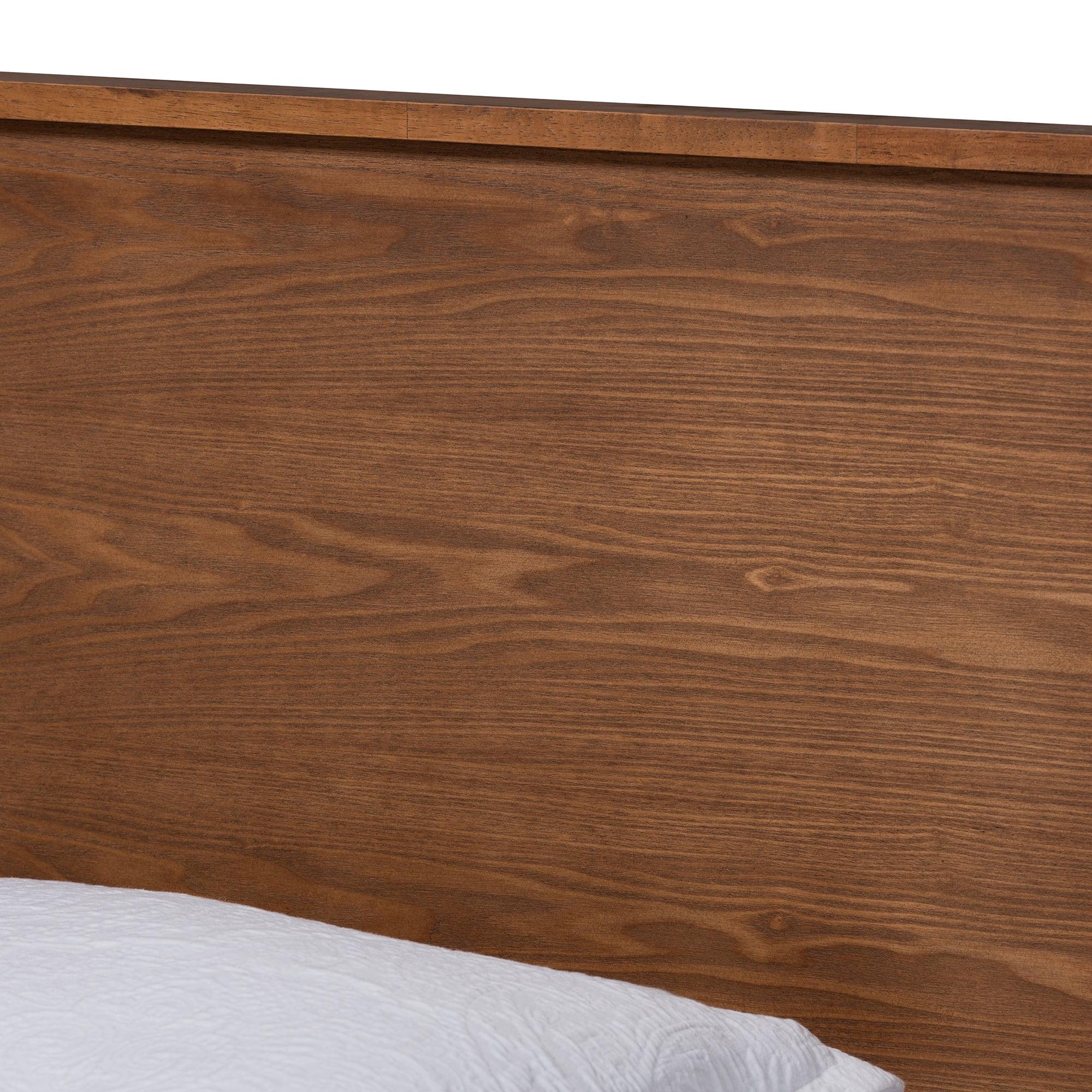 Leola Mid-Century Modern Transitional Finished Wood Platform Bed