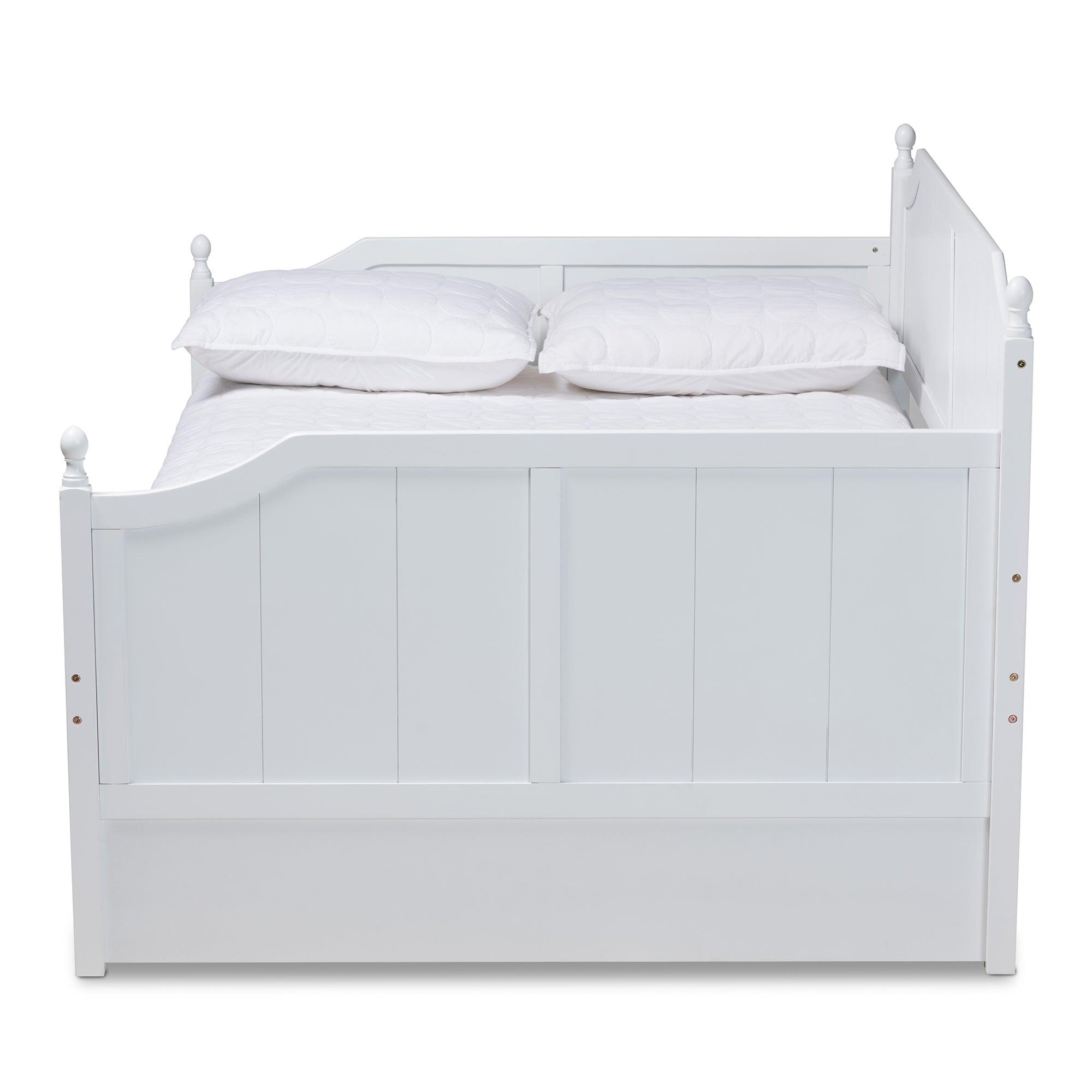 Millie Cottage Farmhouse Finished Wood Daybed with Trundle