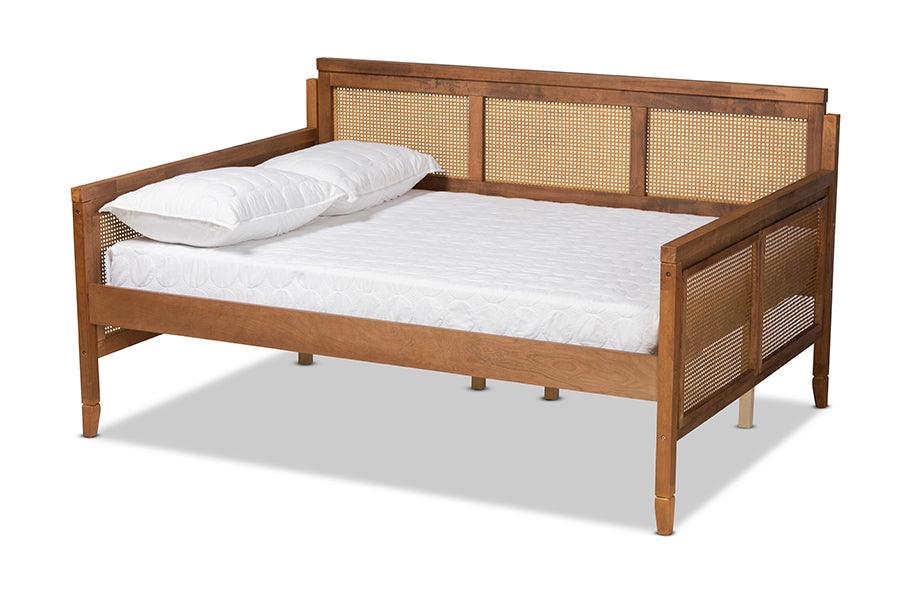 Toveli Vintage French Inspired Ash Finished Wood and Synthetic Rattan Daybed