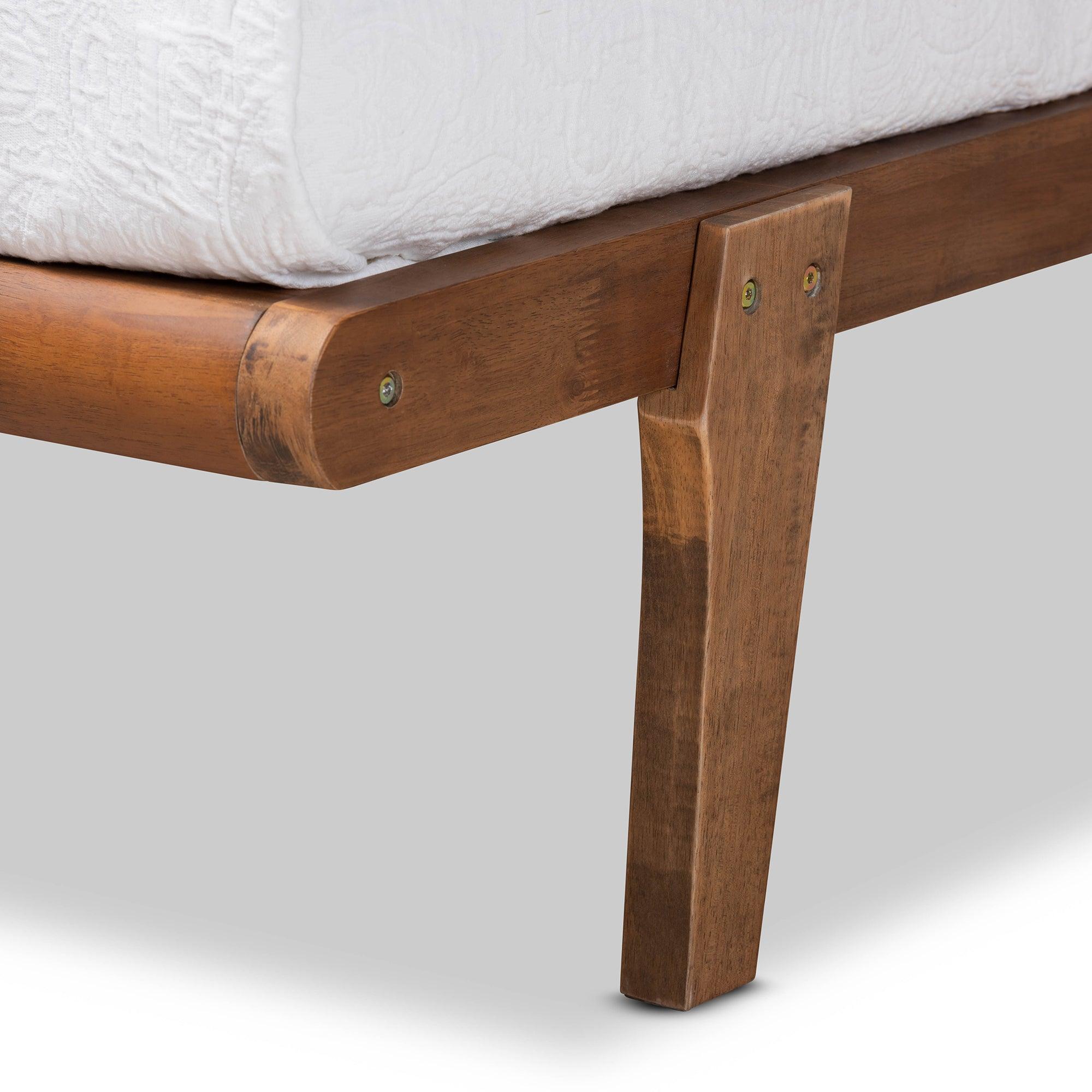 Kaia Mid-Century Modern Finished Wood Platform Bed Frame