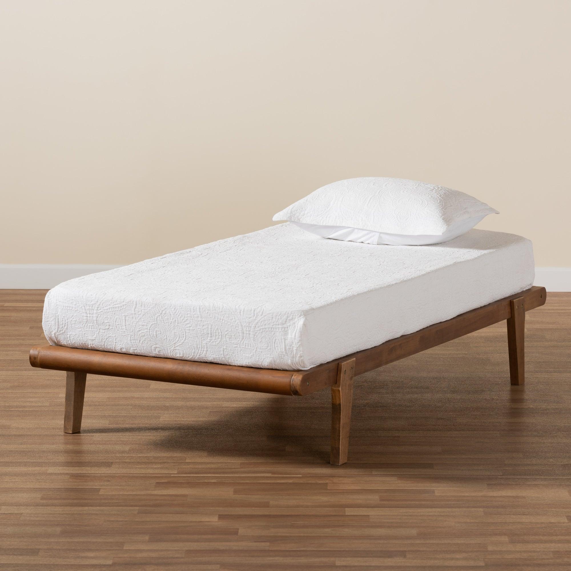 Kaia Mid-Century Modern Finished Wood Platform Bed Frame