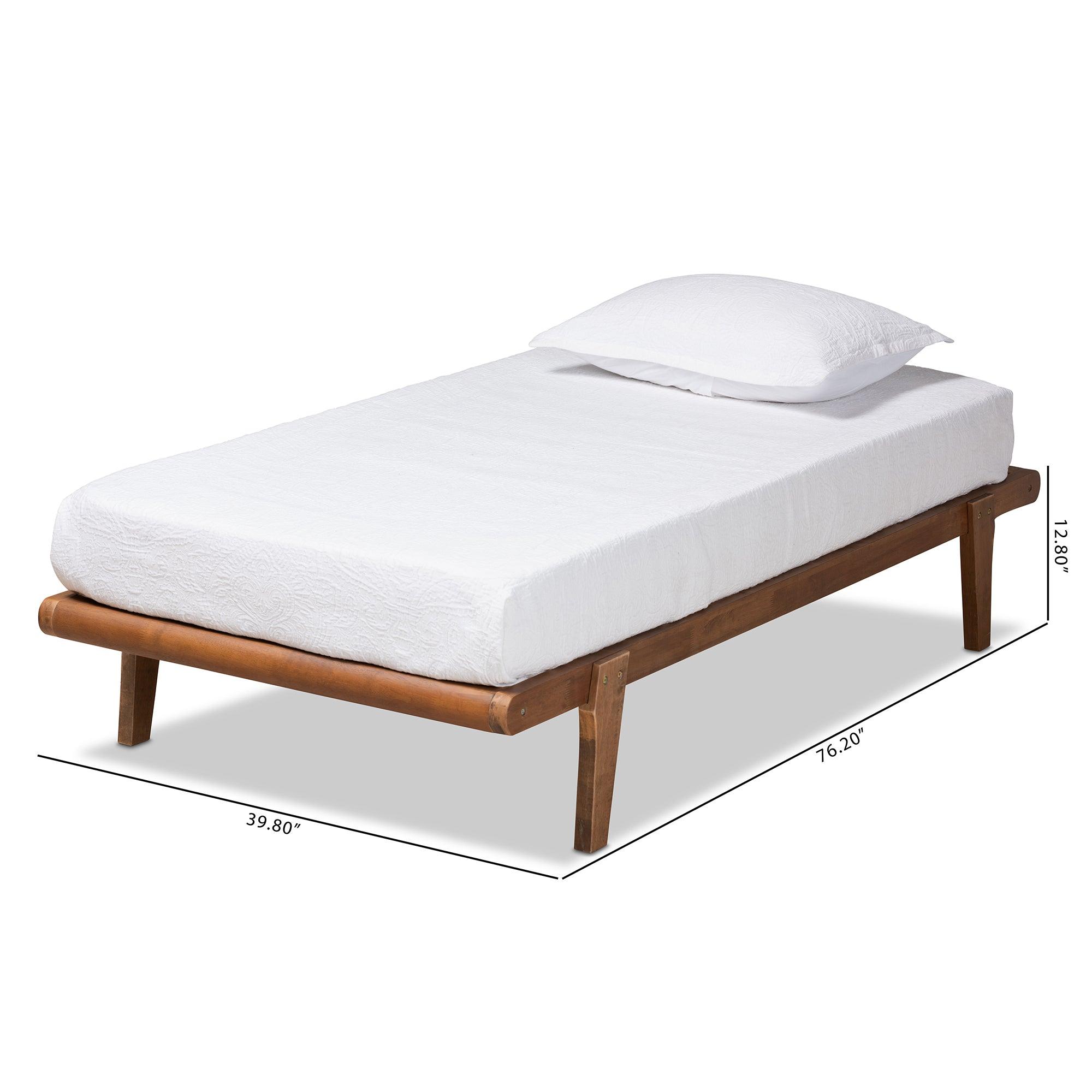 Kaia Mid-Century Modern Finished Wood Platform Bed Frame