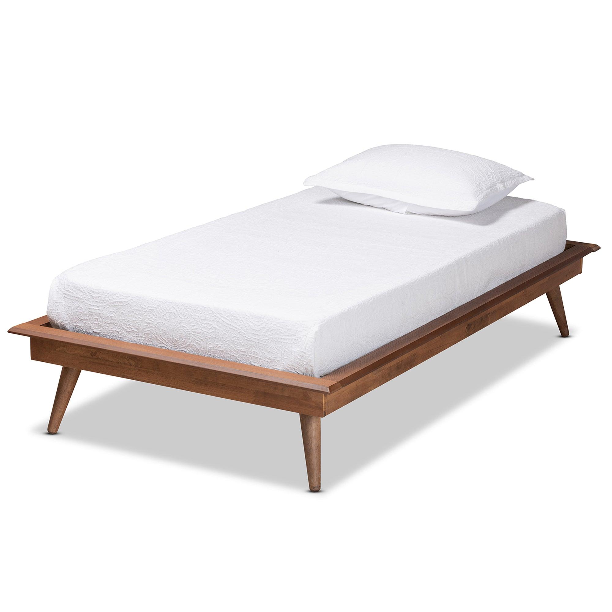 Karine Mid-Century Modern Finished Wood Platform Bed Frame