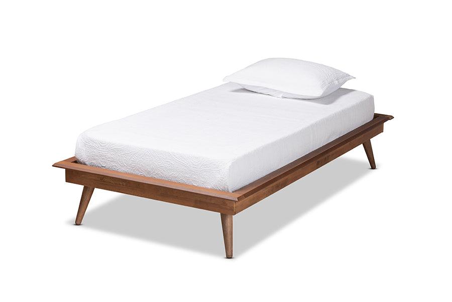 Karine Mid-Century Modern Finished Wood Platform Bed Frame