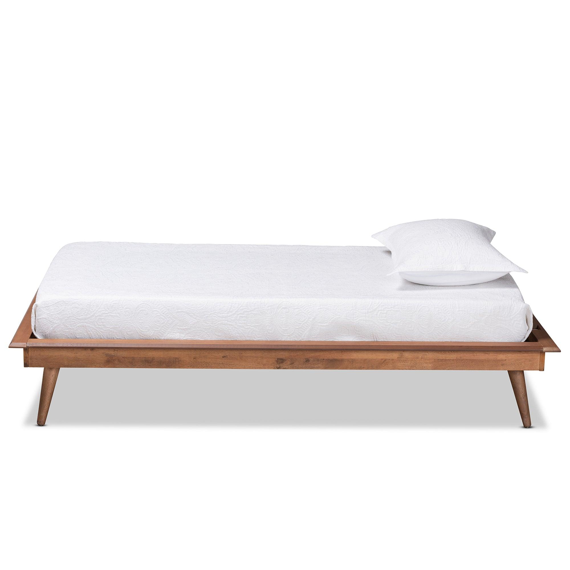 Karine Mid-Century Modern Finished Wood Platform Bed Frame