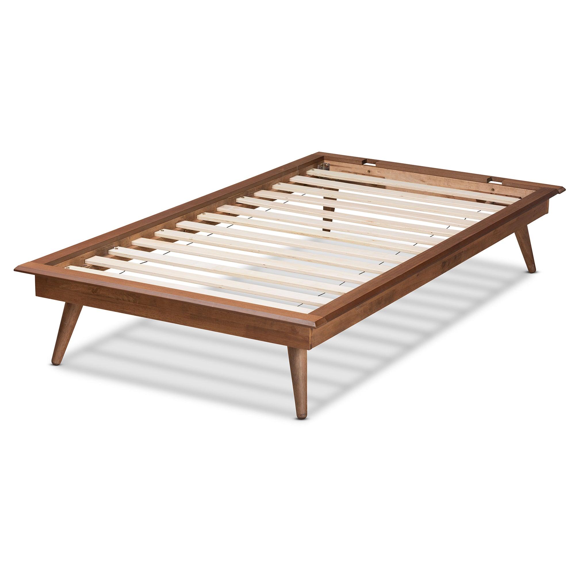 Karine Mid-Century Modern Finished Wood Platform Bed Frame