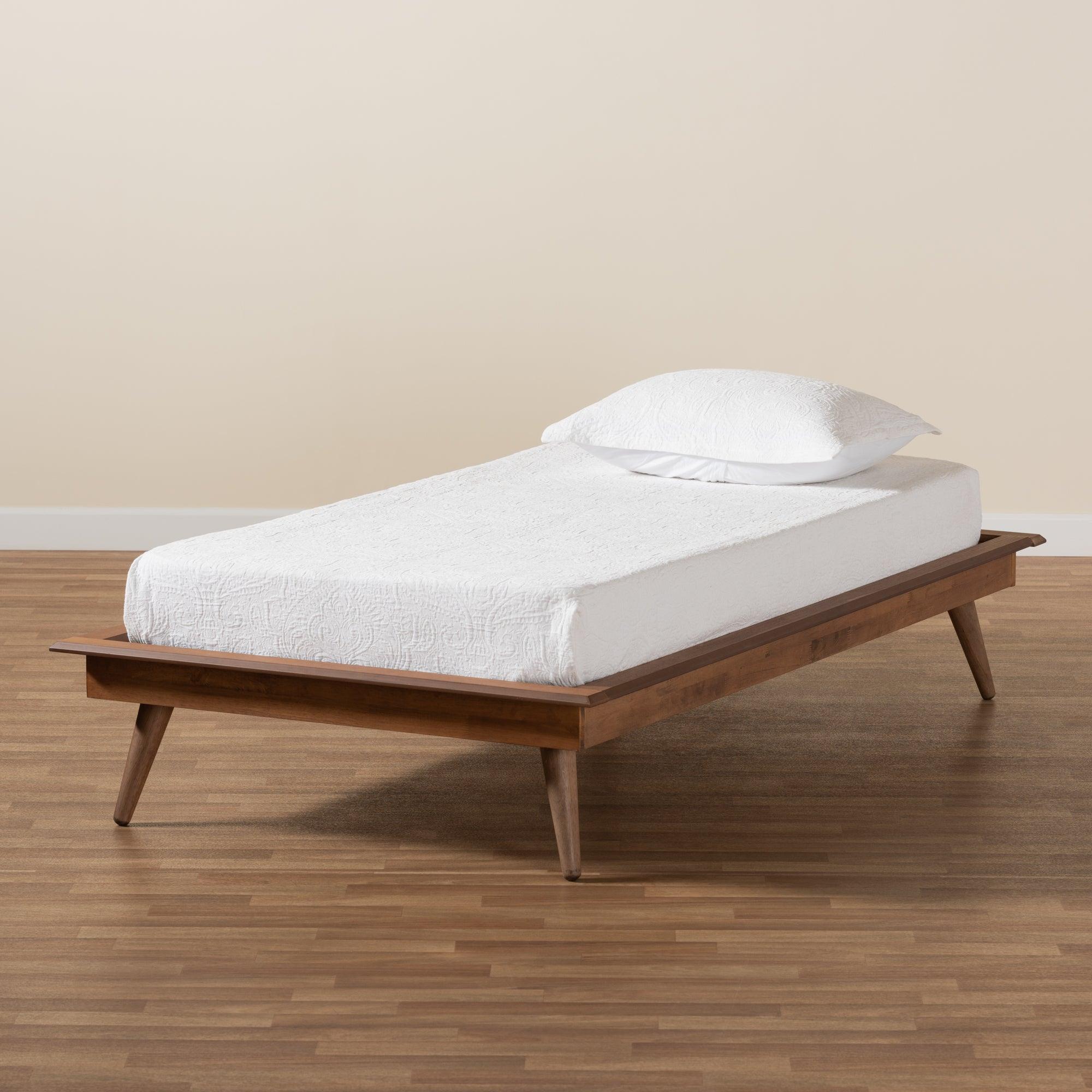 Karine Mid-Century Modern Finished Wood Platform Bed Frame