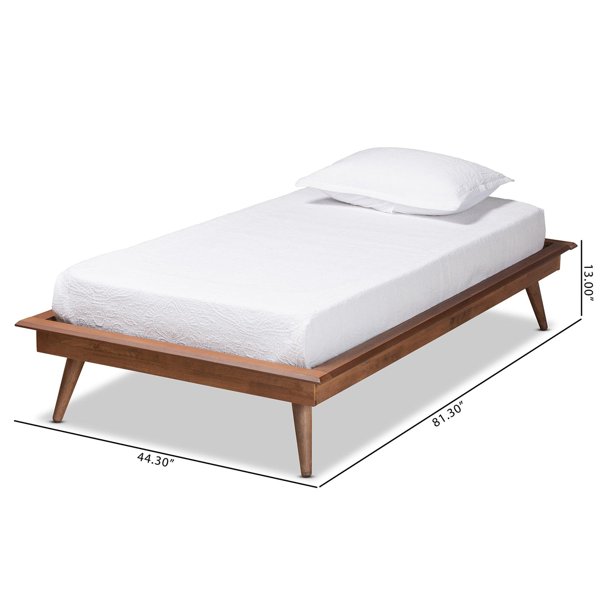 Karine Mid-Century Modern Finished Wood Platform Bed Frame