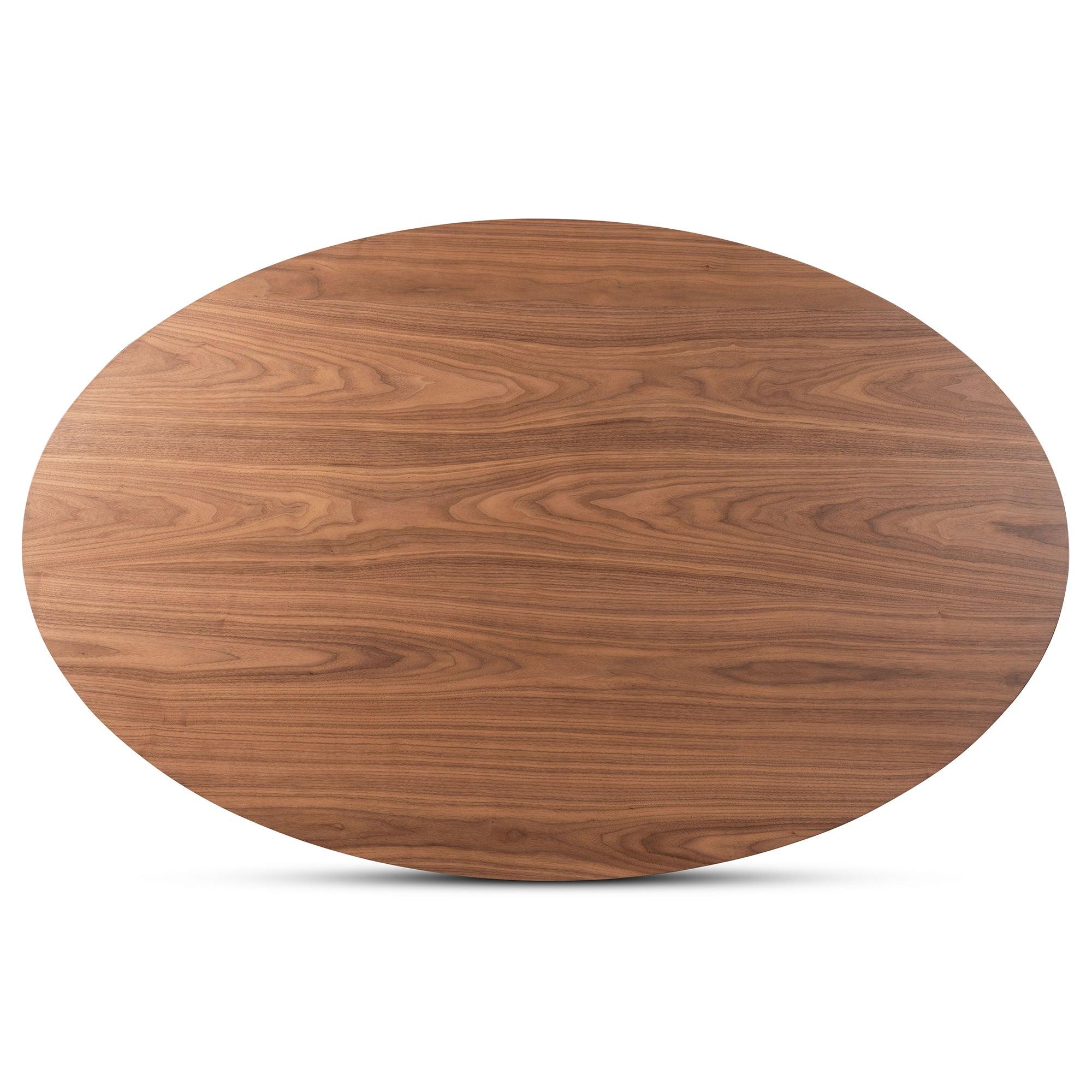 Monte Mid-Century Modern Finished Wood 71-Inch Oval Dining Table