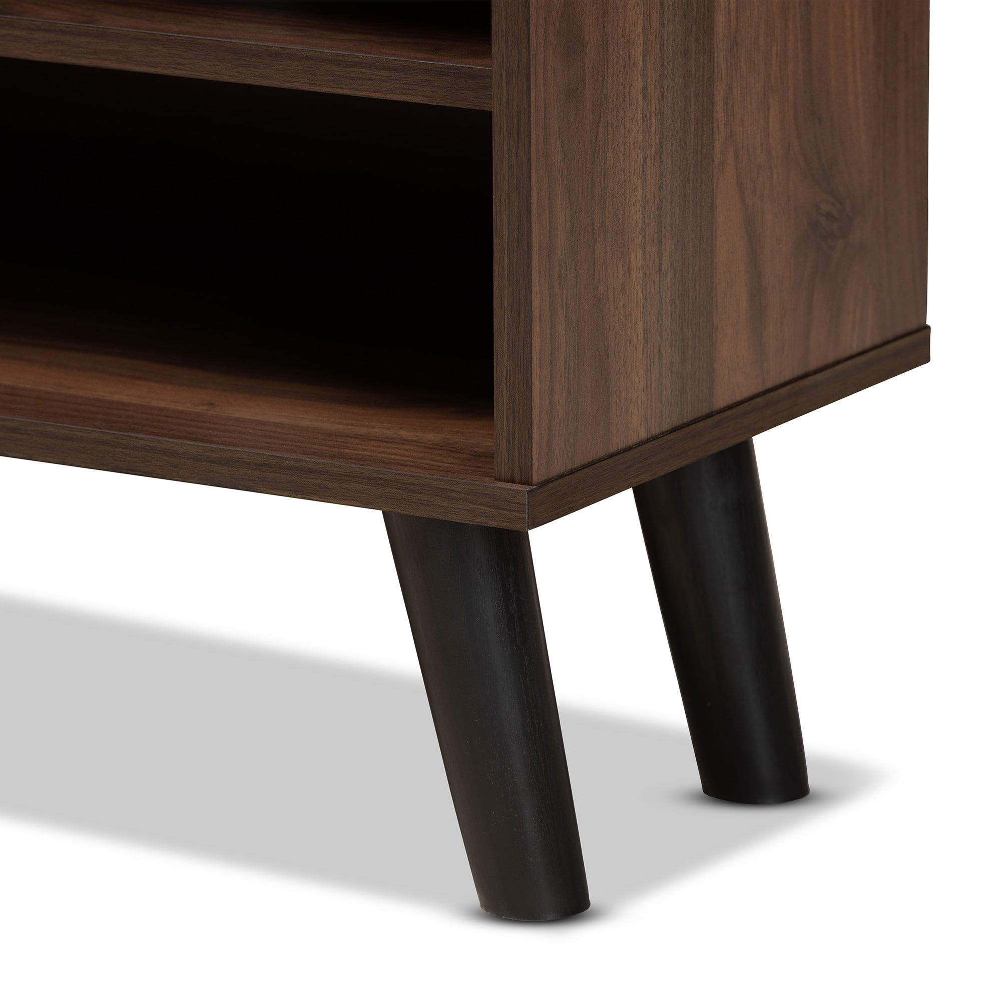 Mallory Modern and Contemporary Two-Tone and Finished Wood TV Stand