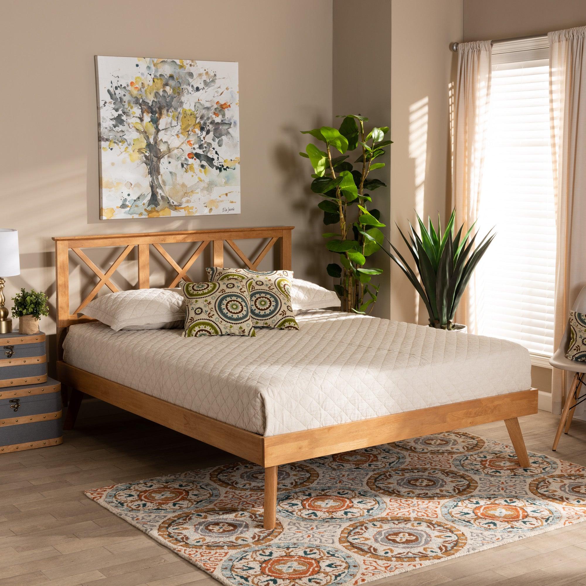 Galvin Modern and Contemporary Finished Wood Platform Bed