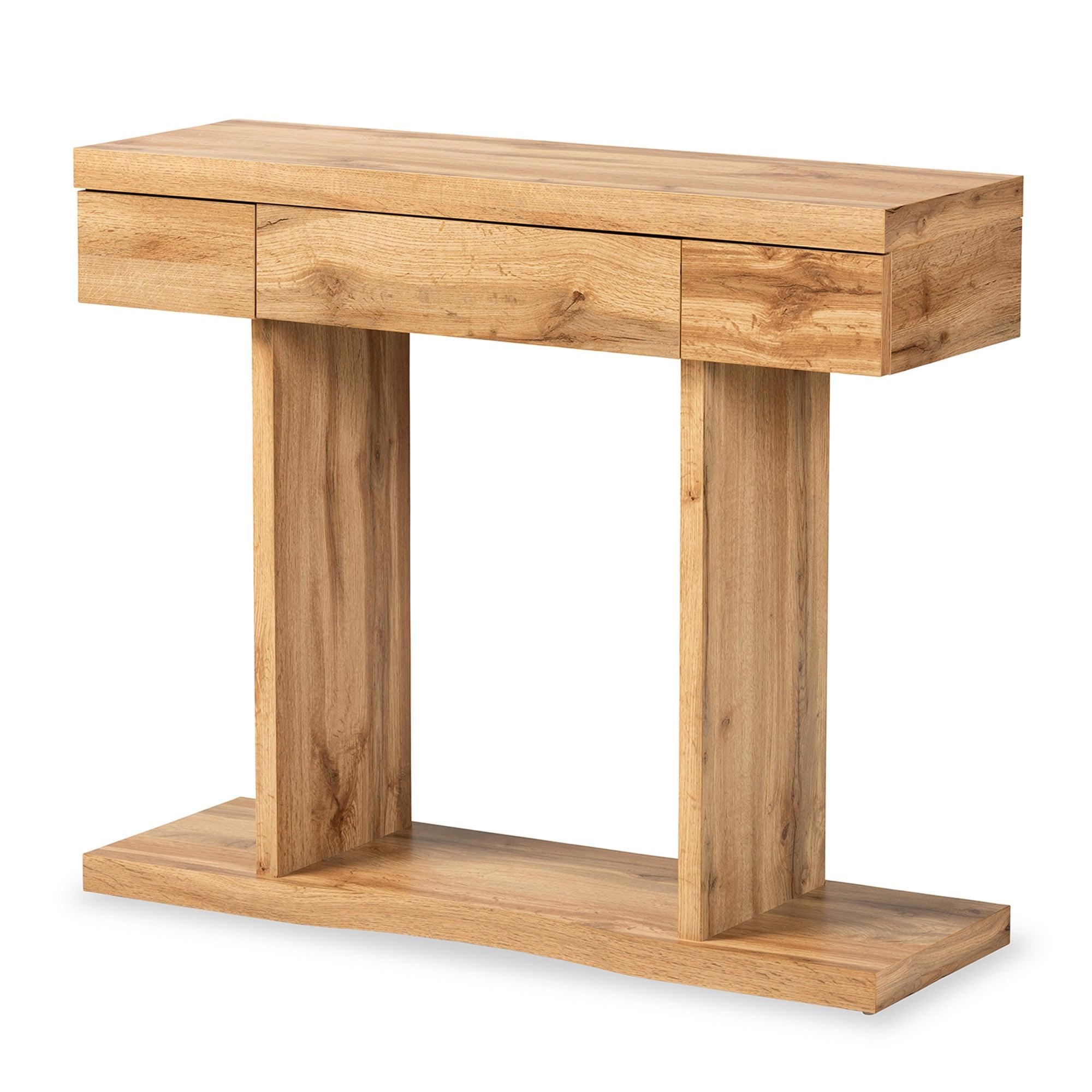 Otis Modern and Contemporary Finished Wood 3-Drawer Console Table