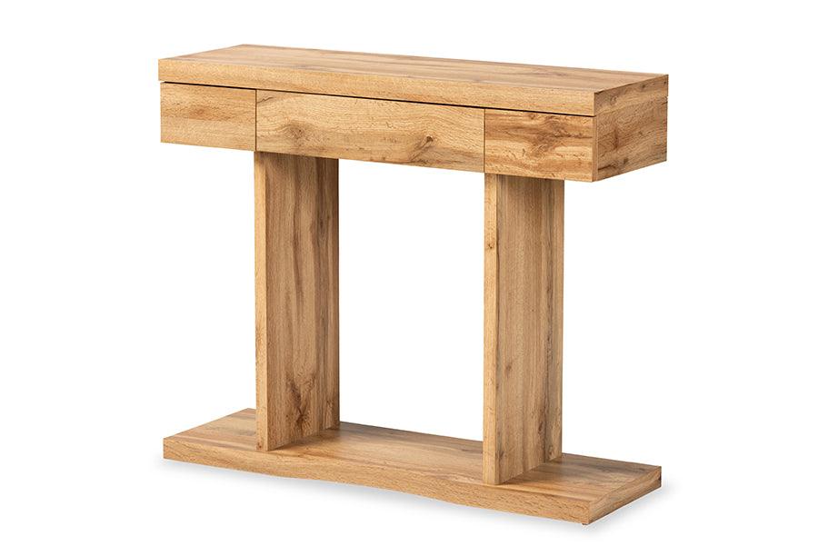 Otis Modern and Contemporary Finished Wood 3-Drawer Console Table