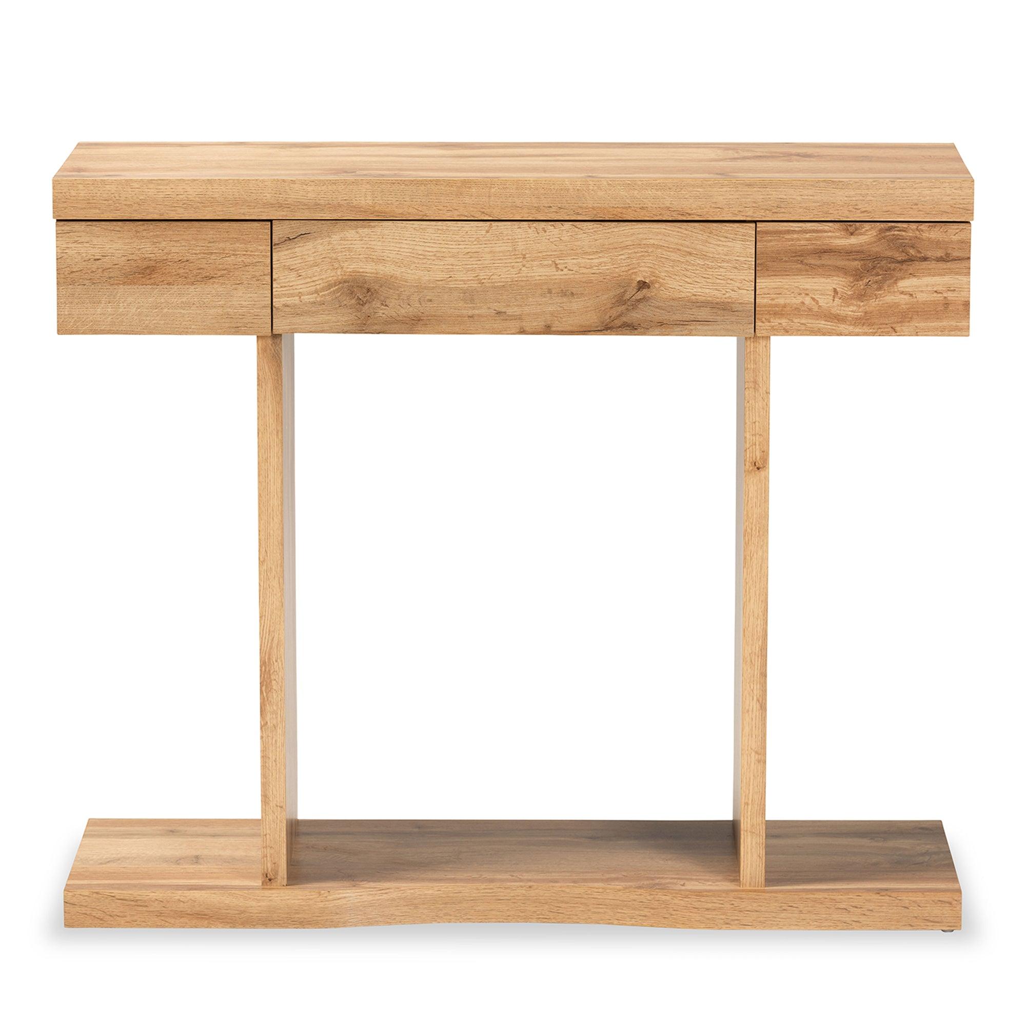 Otis Modern and Contemporary Finished Wood 3-Drawer Console Table