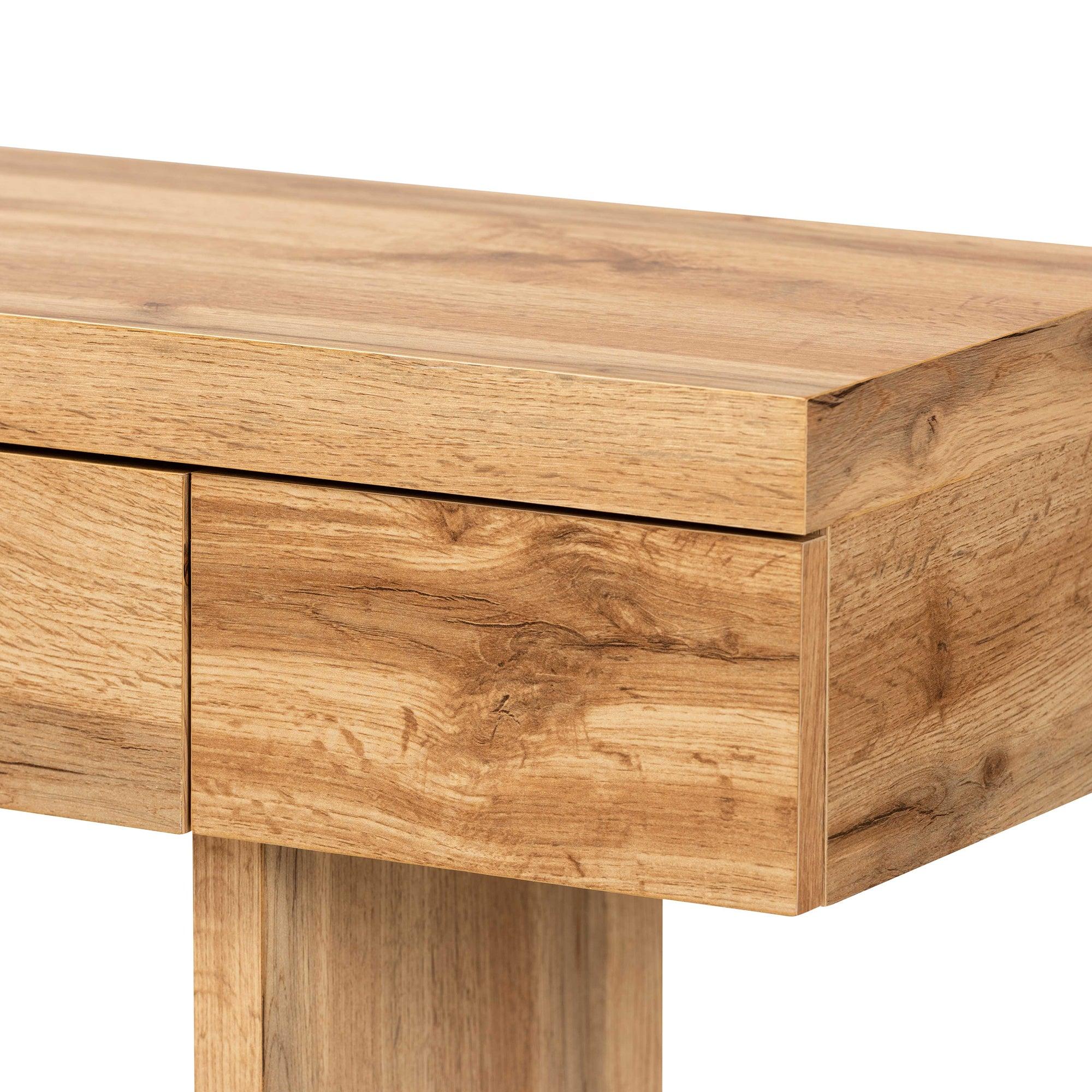 Otis Modern and Contemporary Finished Wood 3-Drawer Console Table