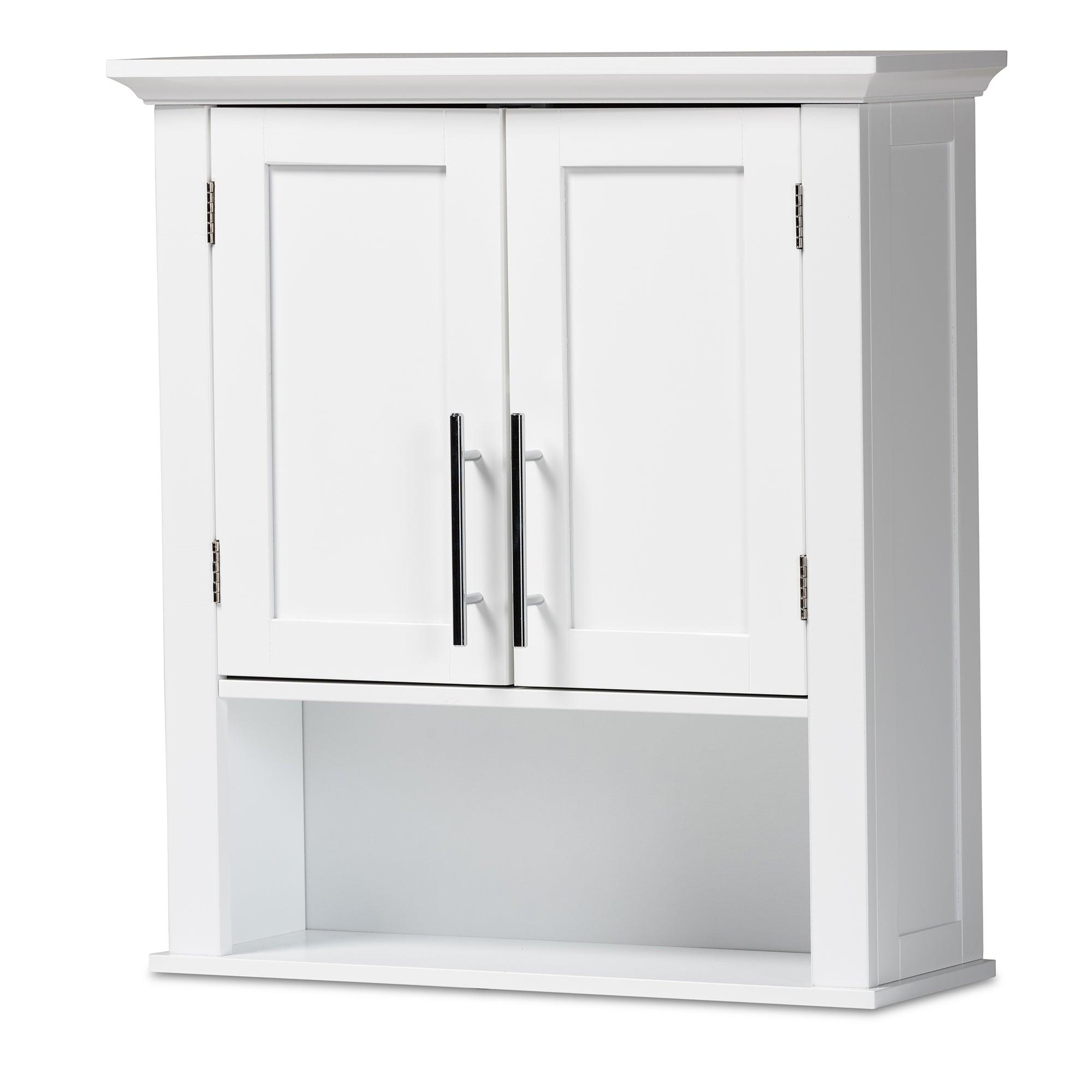 Turner Modern and Contemporary Finished Wood 2-Door Bathroom Wall Storage Cabinet