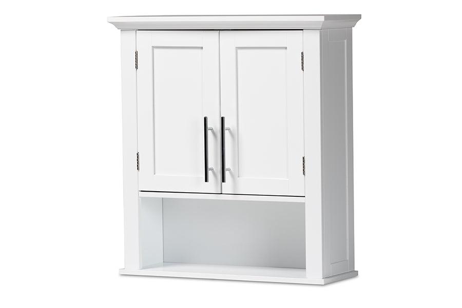 Turner Modern and Contemporary Finished Wood 2-Door Bathroom Wall Storage Cabinet