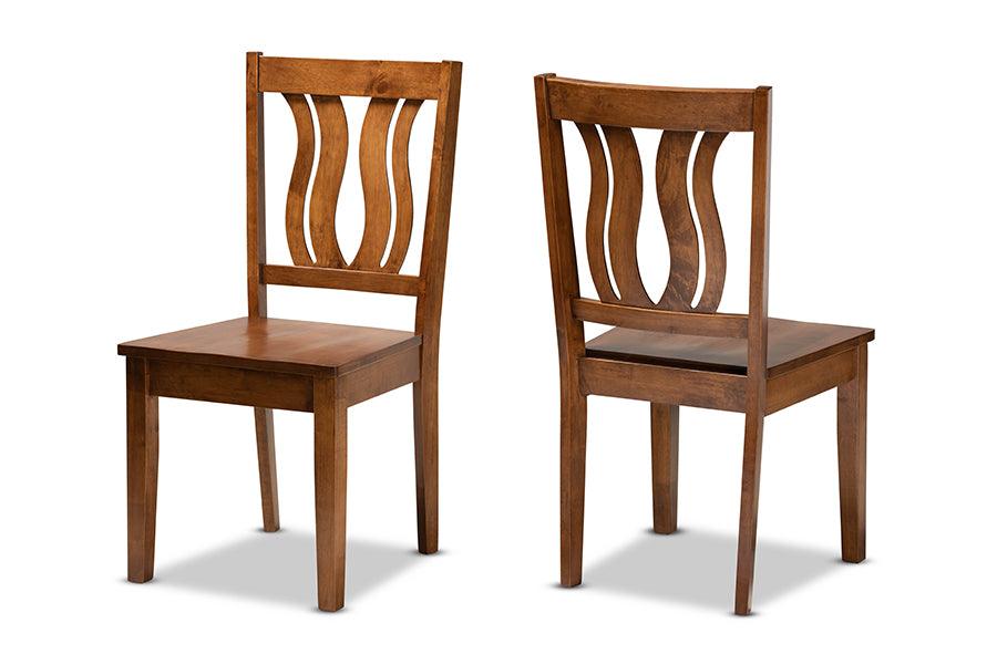 Fenton Modern and Contemporary Transitional Finished Wood 2-Piece Dining Chair Set