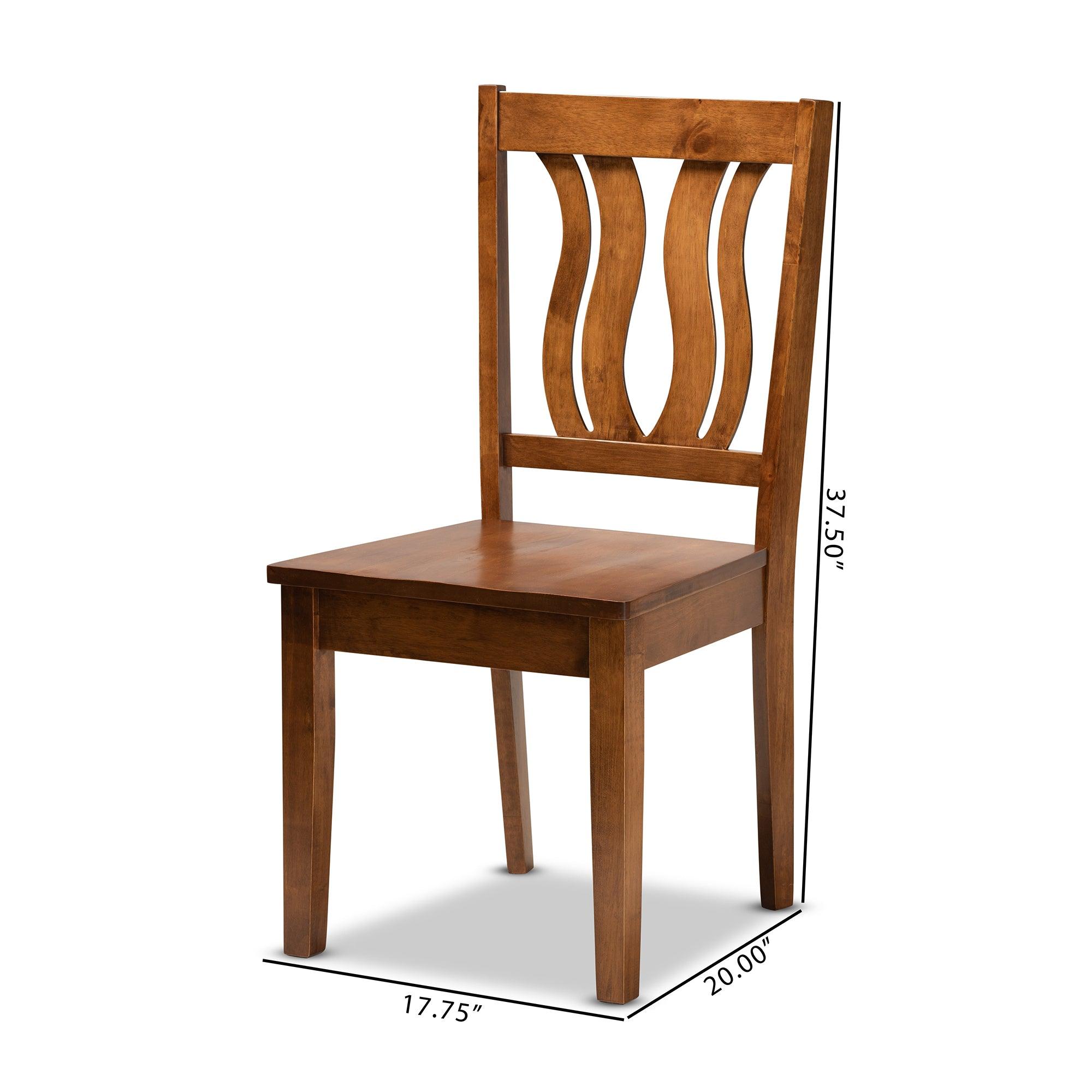 Fenton Modern and Contemporary Transitional Finished Wood 2-Piece Dining Chair Set