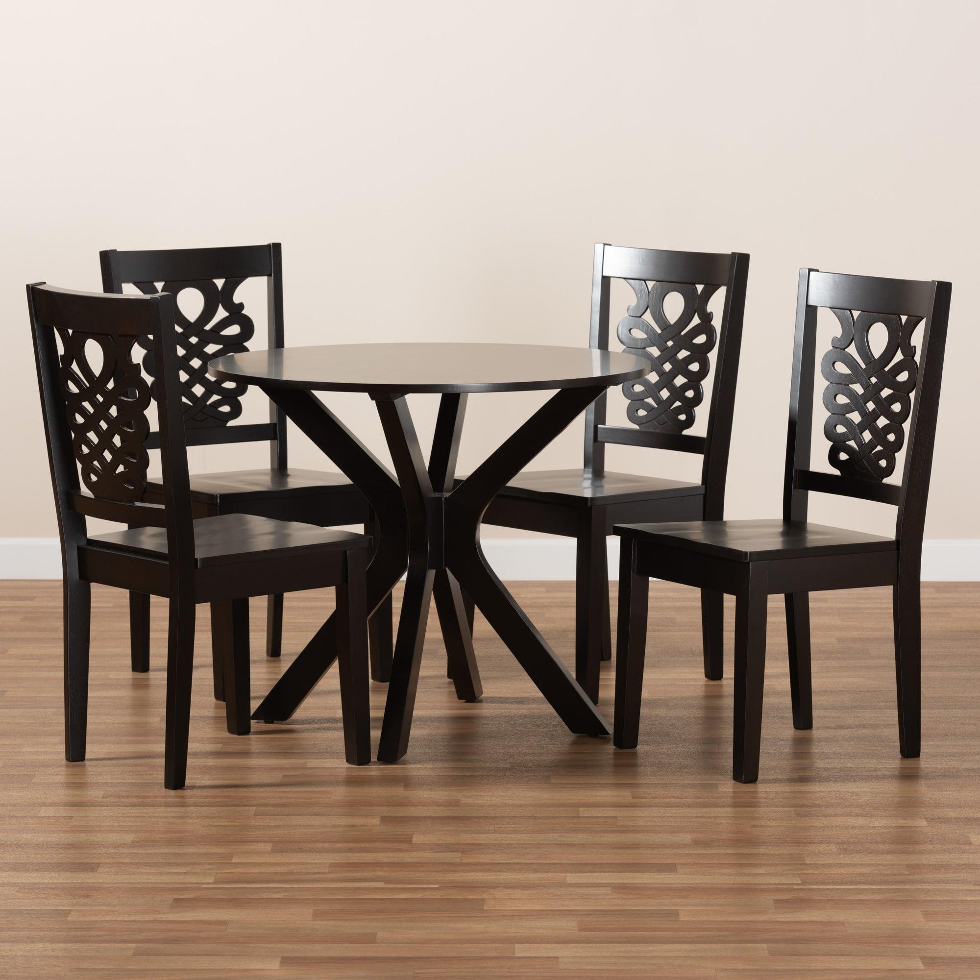 Liese Modern and Contemporary Transitional Finished Wood 5-Piece Dining Set