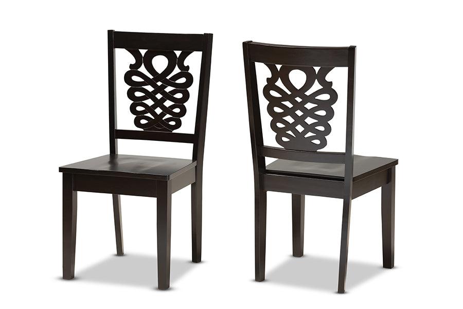 Gervais Modern and Contemporary Transitional Finished Wood 2-Piece Dining Chair Set