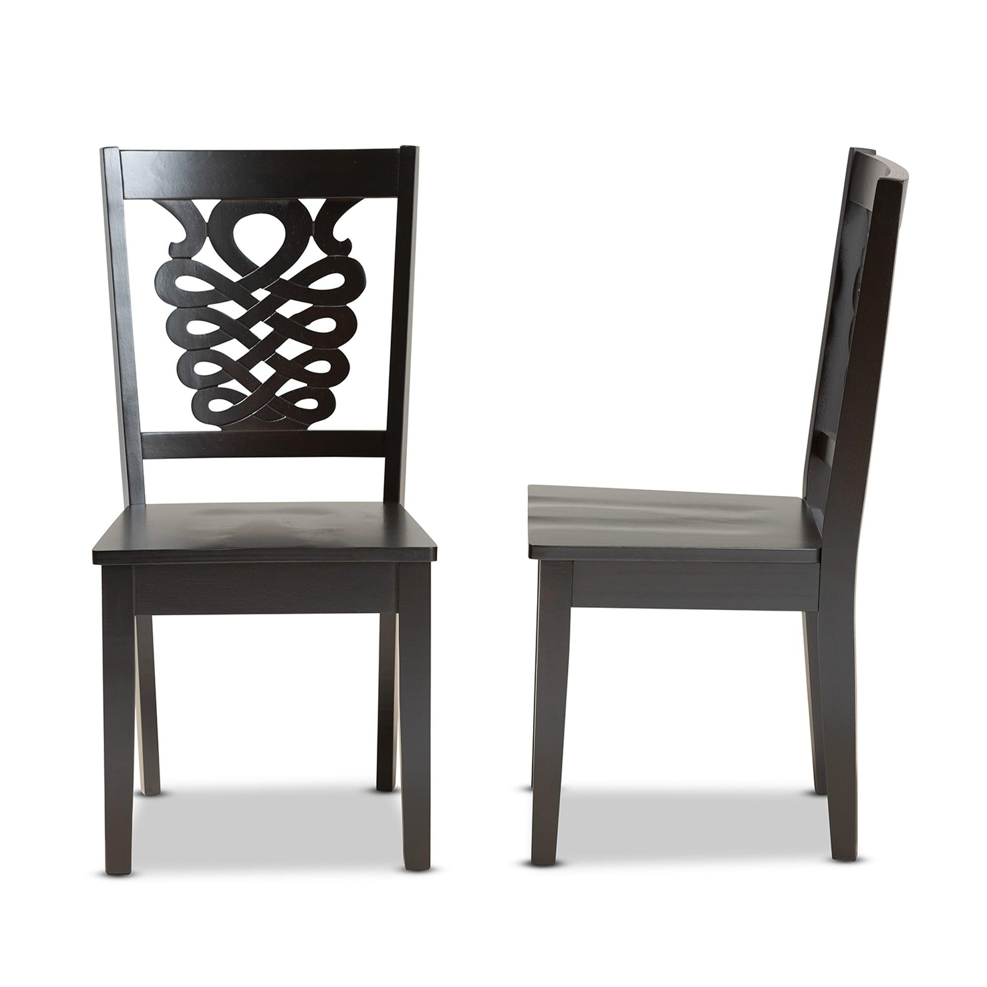 Gervais Modern and Contemporary Transitional Finished Wood 2-Piece Dining Chair Set